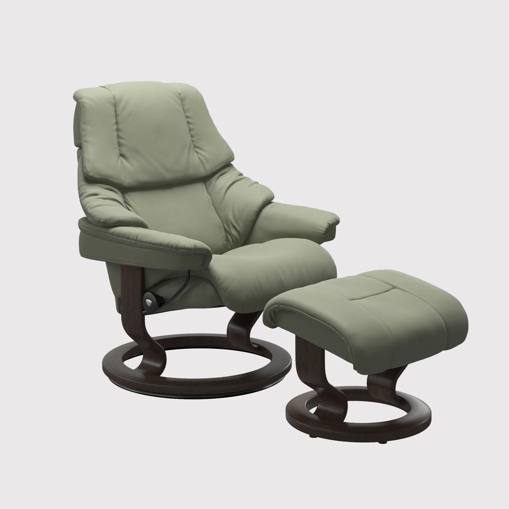 Stressless Reno Medium Recliner Chair & Footstool - Leather