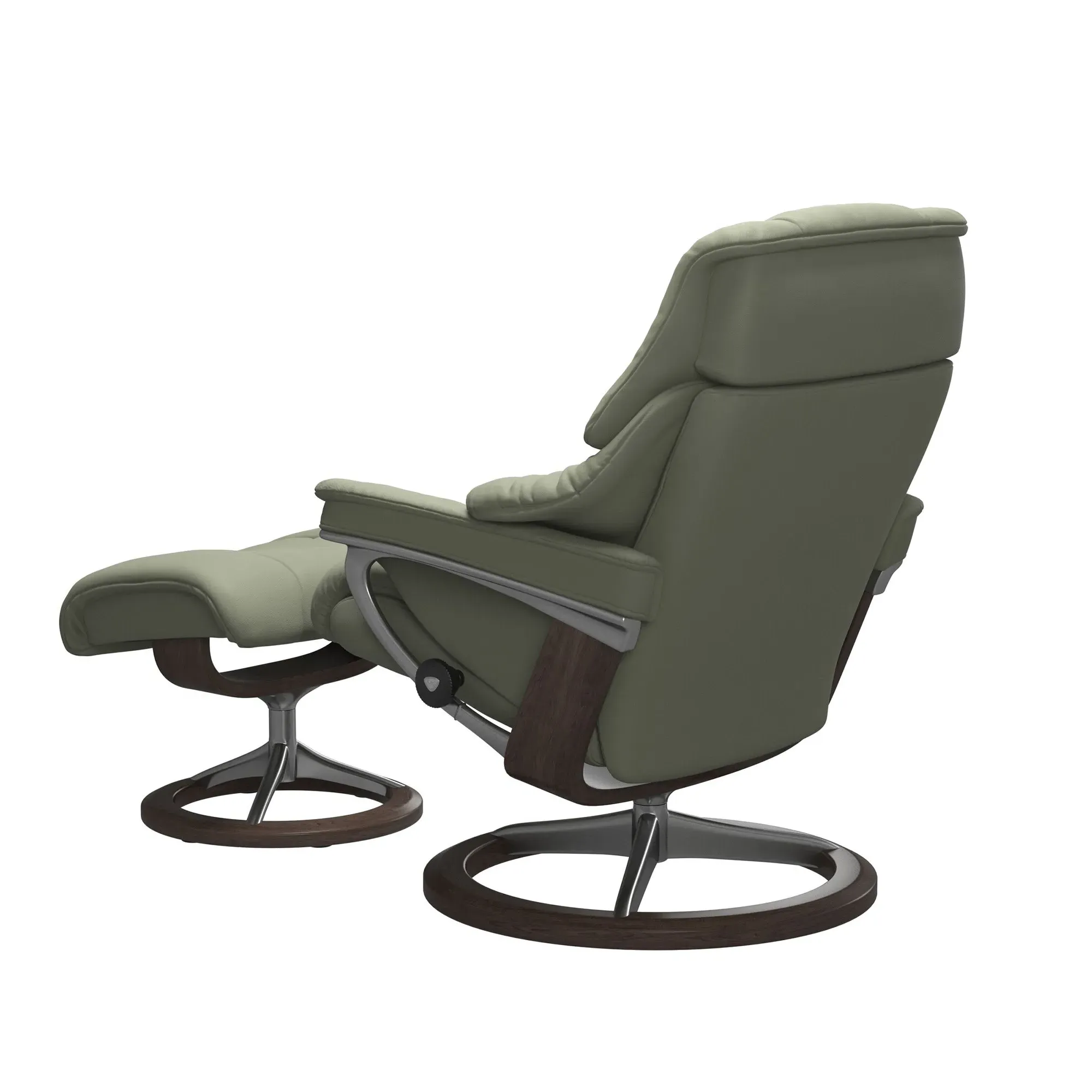 Stressless Reno Medium Signature Recliner Chair & Footstool - Leather