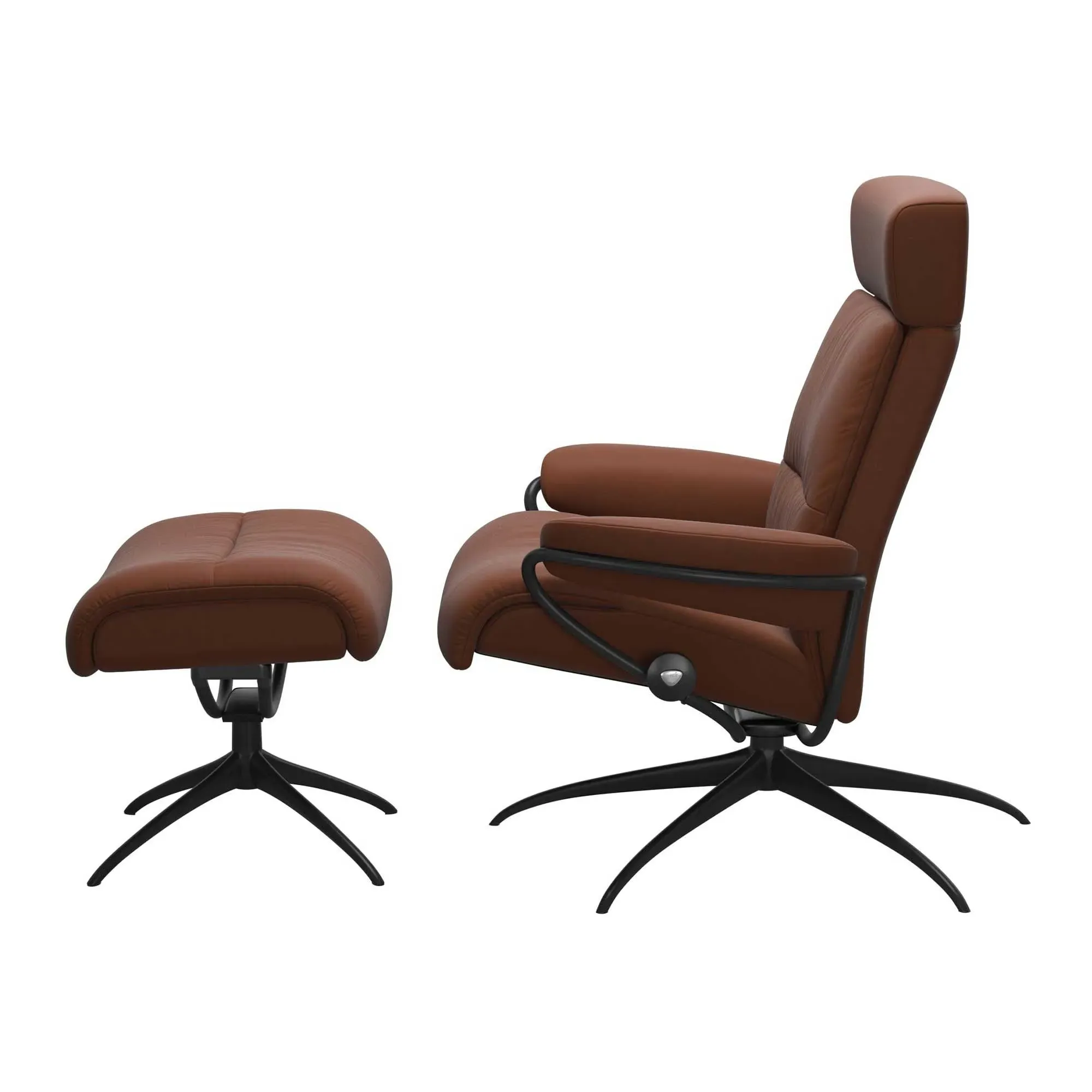 Stressless Tokyo Recliner Chair with Adjustable Headrest - Brown