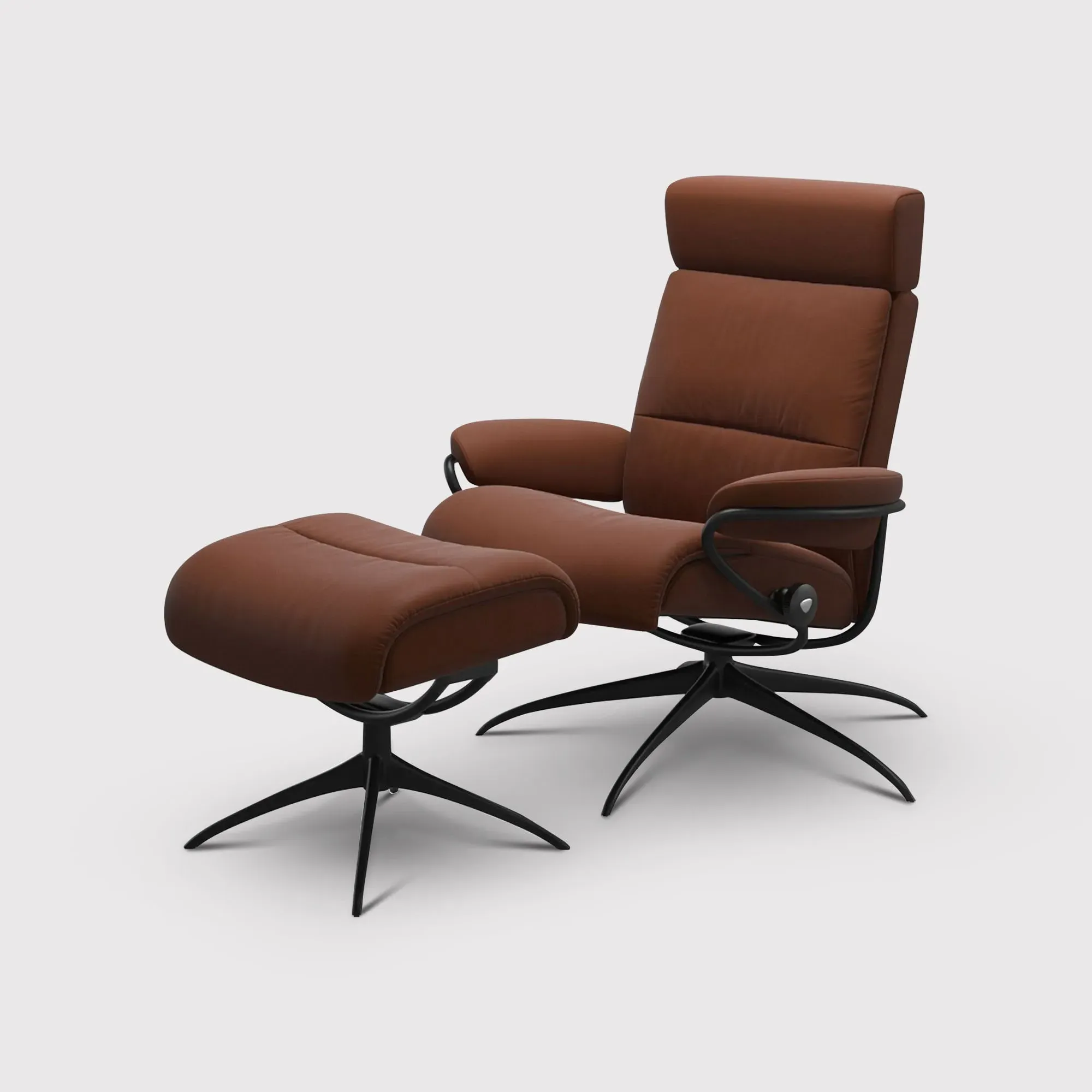 Stressless Tokyo Recliner Chair with Adjustable Headrest - Brown image