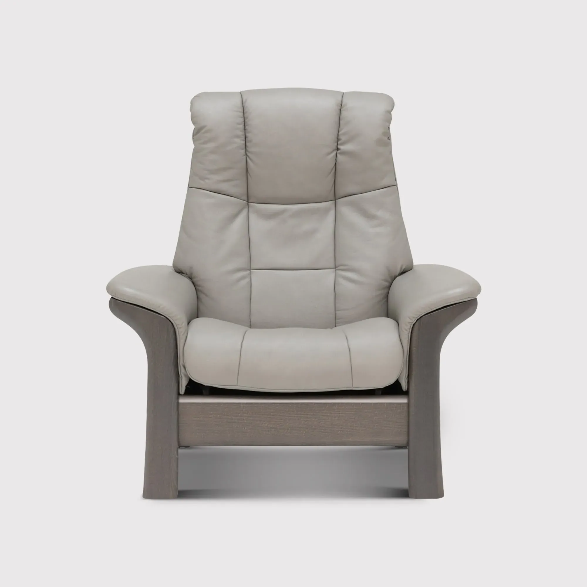 Stressless Windsor High Back 1-Seater Recliner - Grey, Leather image