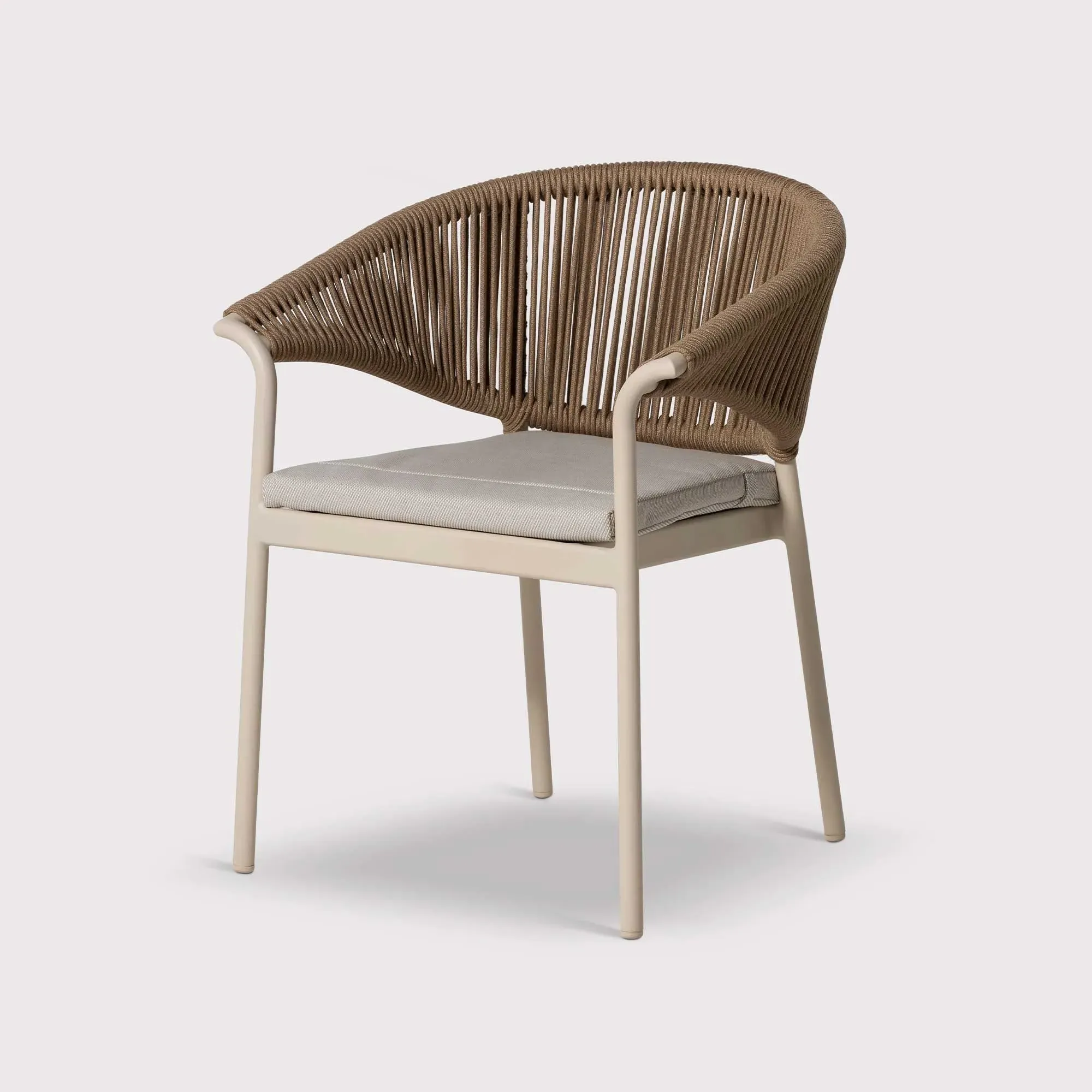 Sydney Garden Rope Back Dining Chair - White