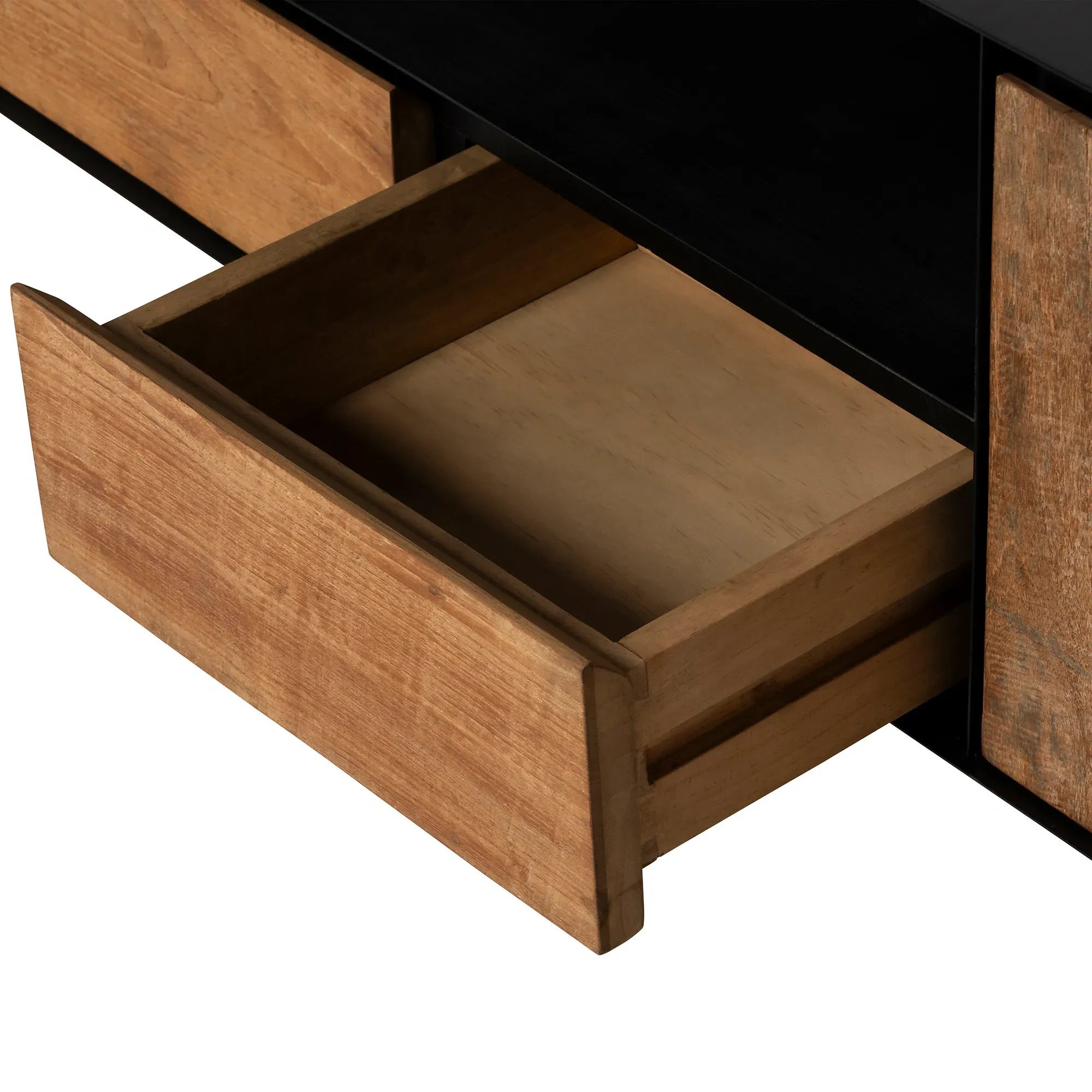 Syracuse 2 Drawer 2 Door TV Unit - Brown, Teak Wood