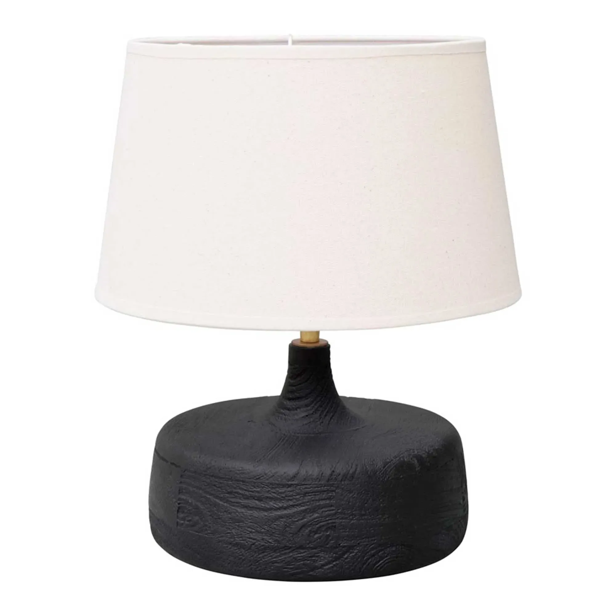 Table Lamp - Black & White, Mango Wood