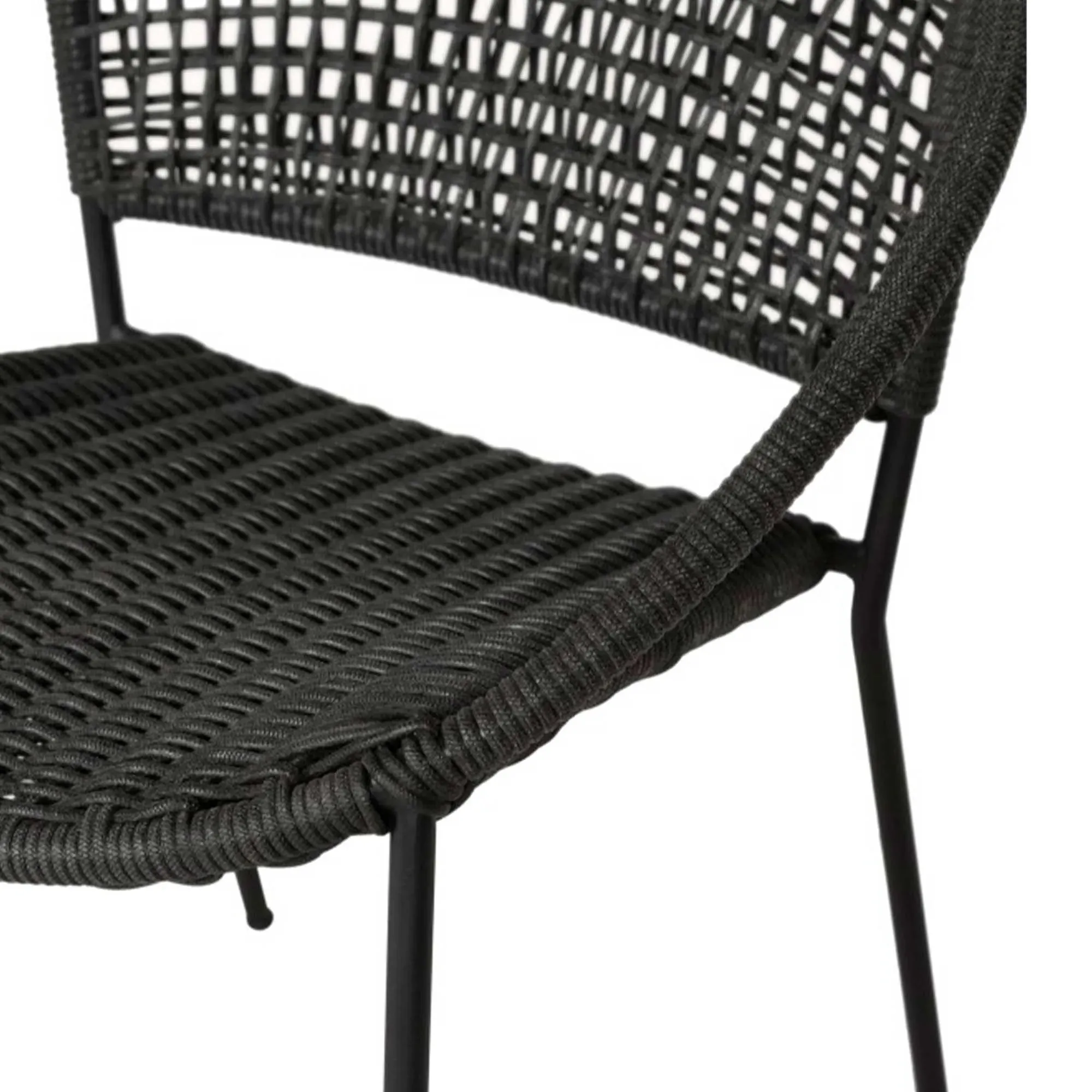 Taboga 4-Seater Outdoor Dining Set - Black, Teak