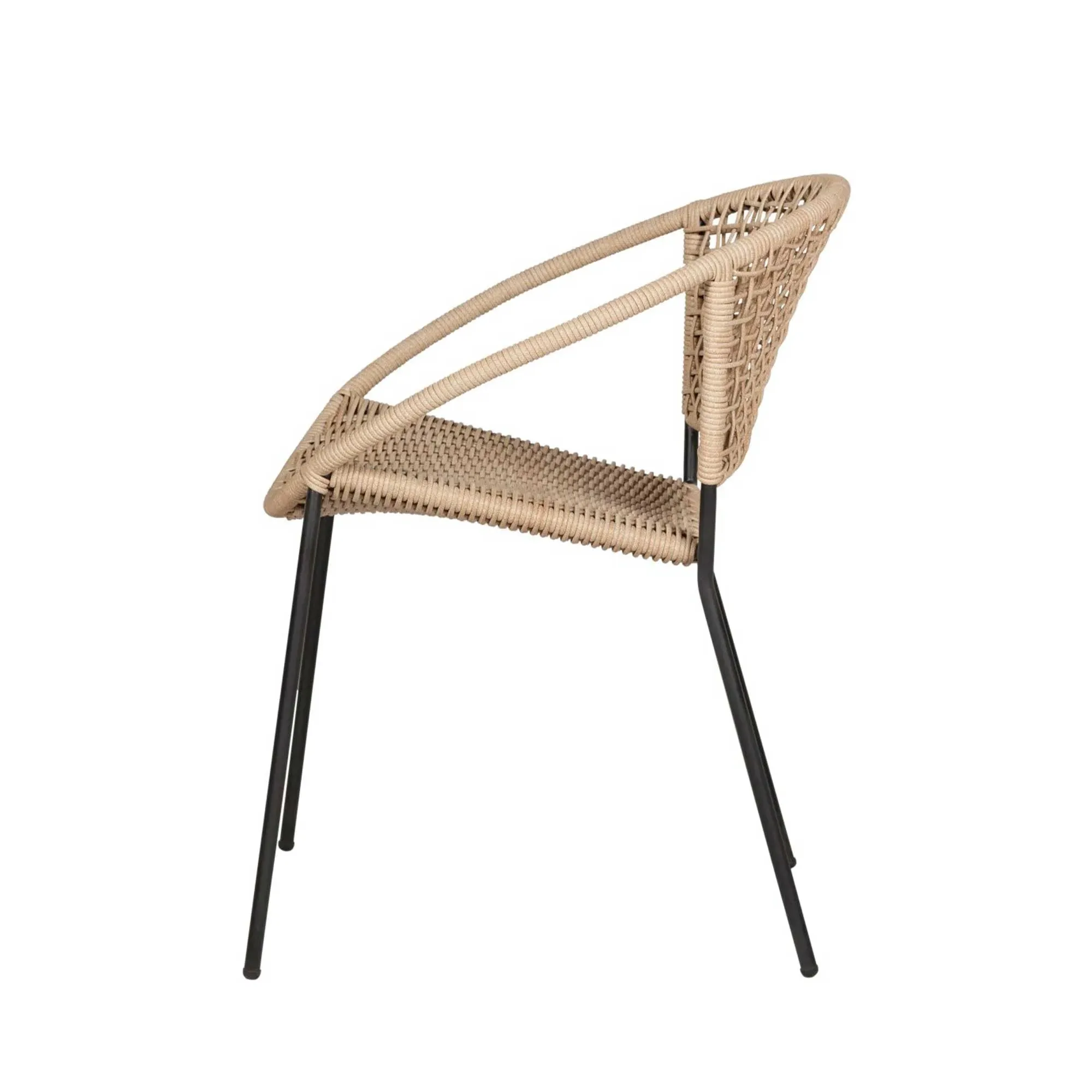 Taboga Round Outdoor Bistro Dining Set - Neutral, Teak