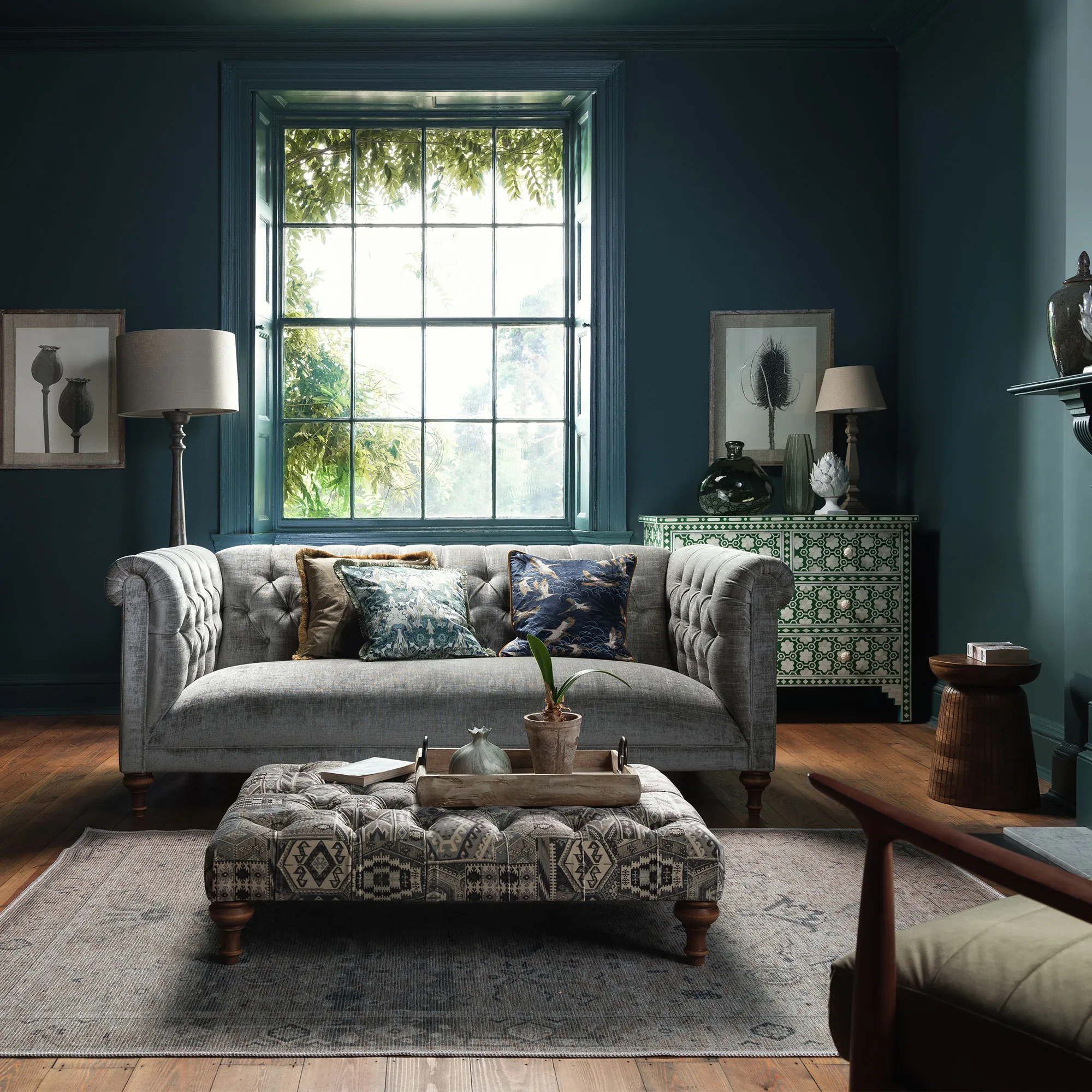 Tall Floor Lamp - Mango Wood