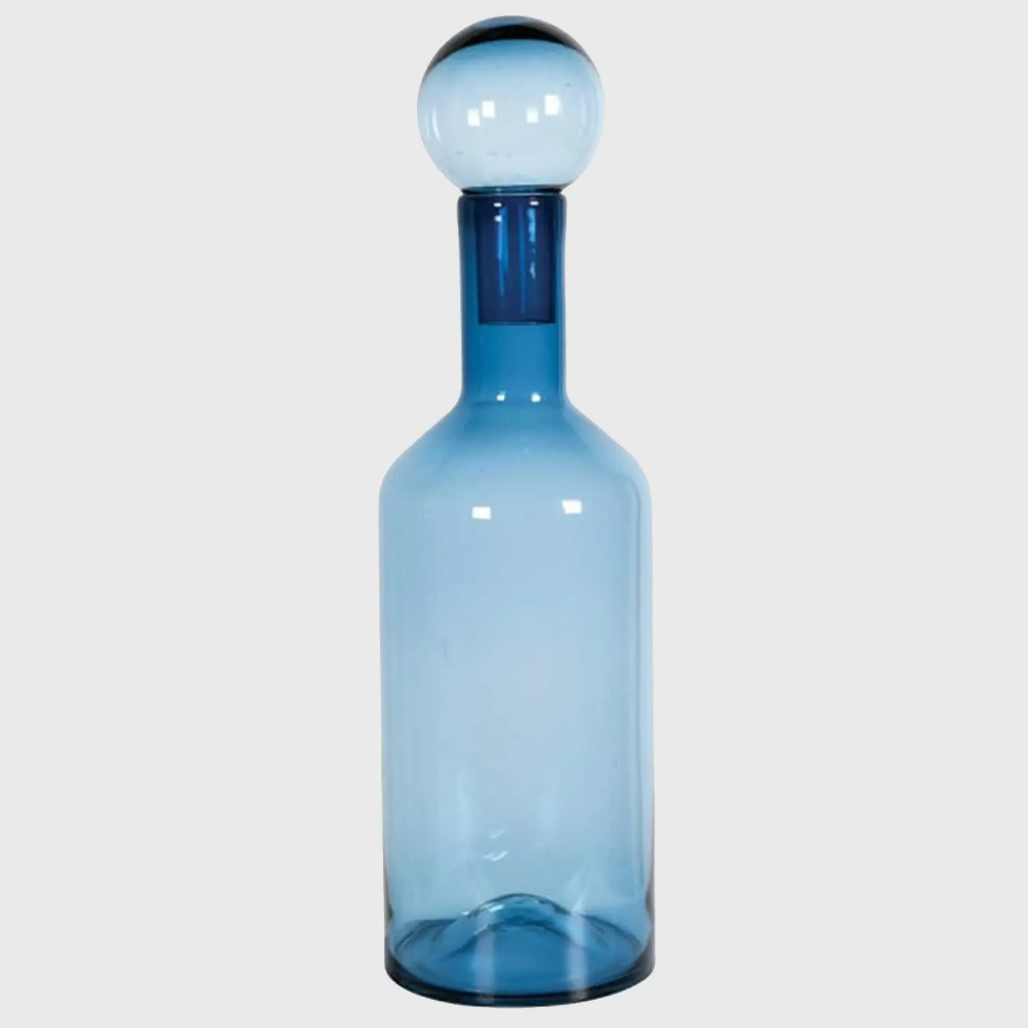 Tall Glass Bottle - Blue image