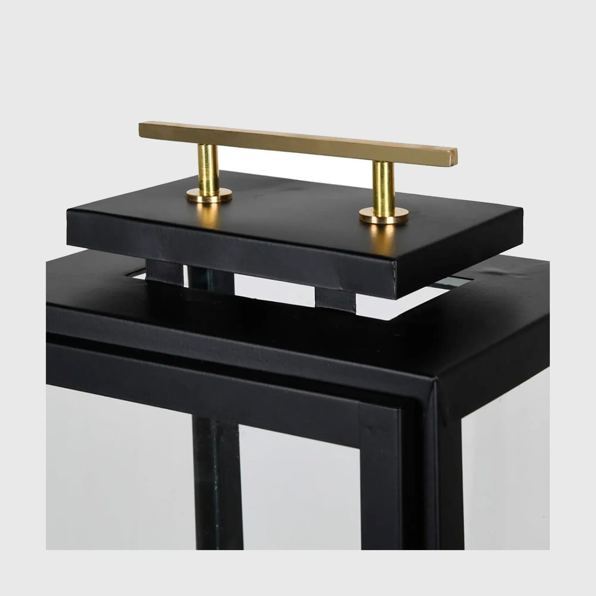 Tall Lantern - Black, Metal