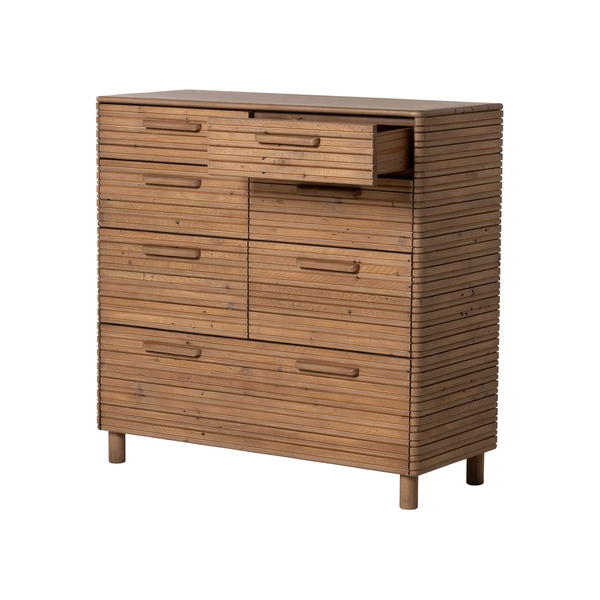 Tamia 7 Drawer Chest - Brown, Reclaimed Wood