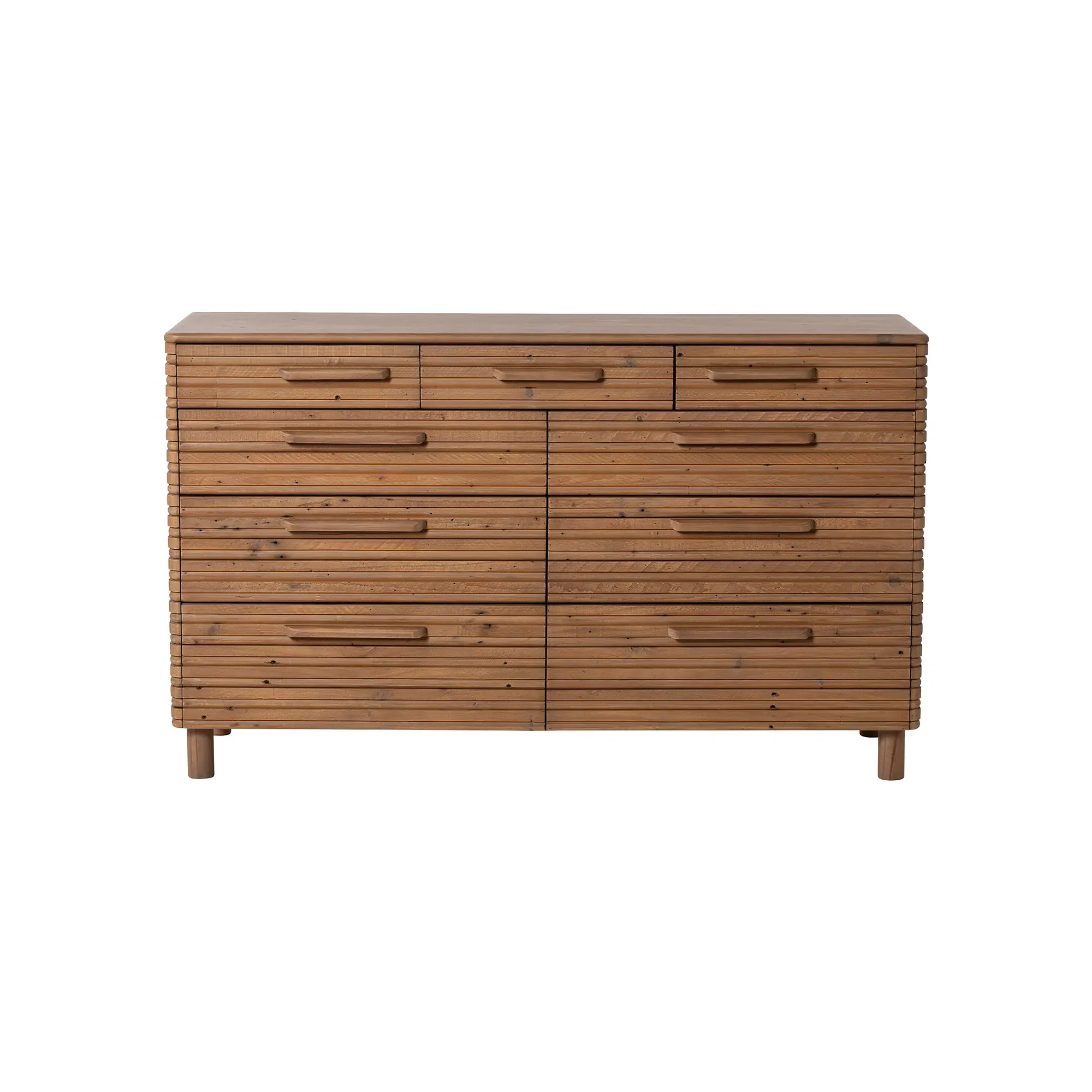 Tamia 9 Drawer Chest - Brown, Reclaimed Wood