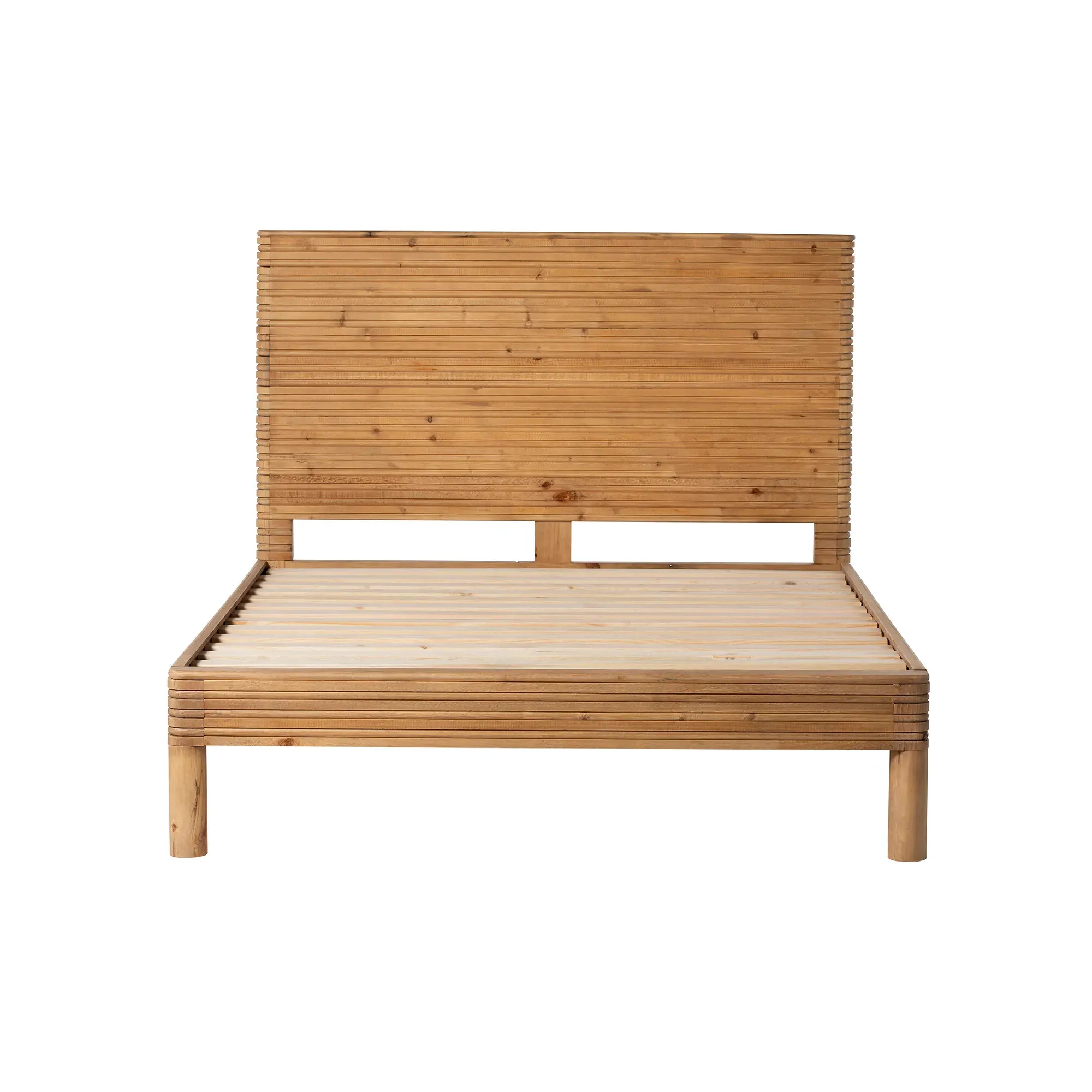 Tamia Super King Bed Frame - Brown, Reclaimed Wood
