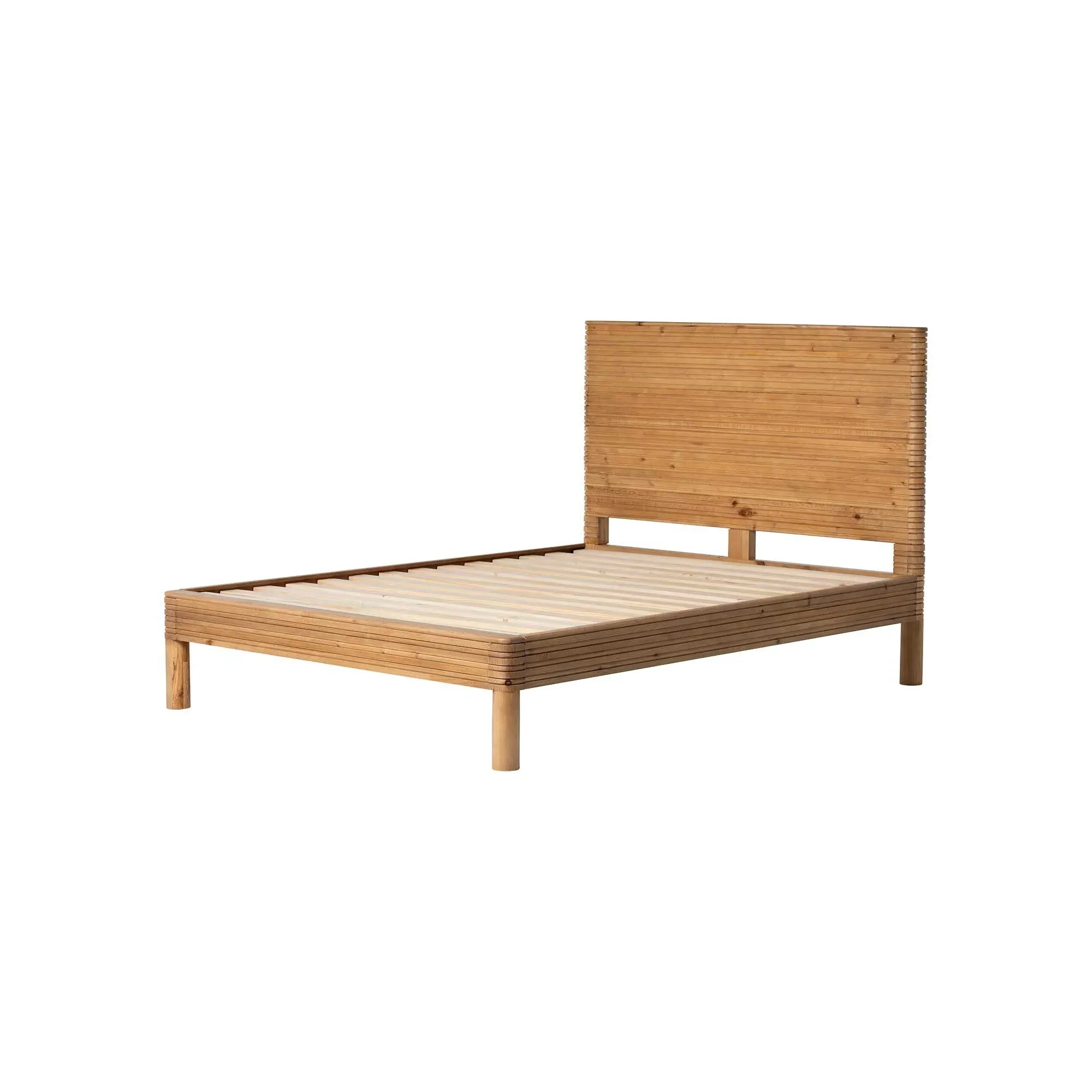 Tamia Super King Bed Frame - Brown, Reclaimed Wood