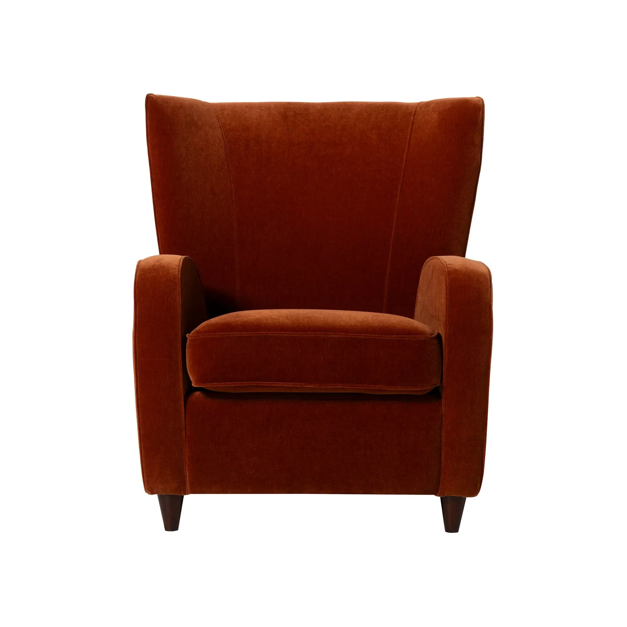 Tanya Armchair - Orange, Velvet