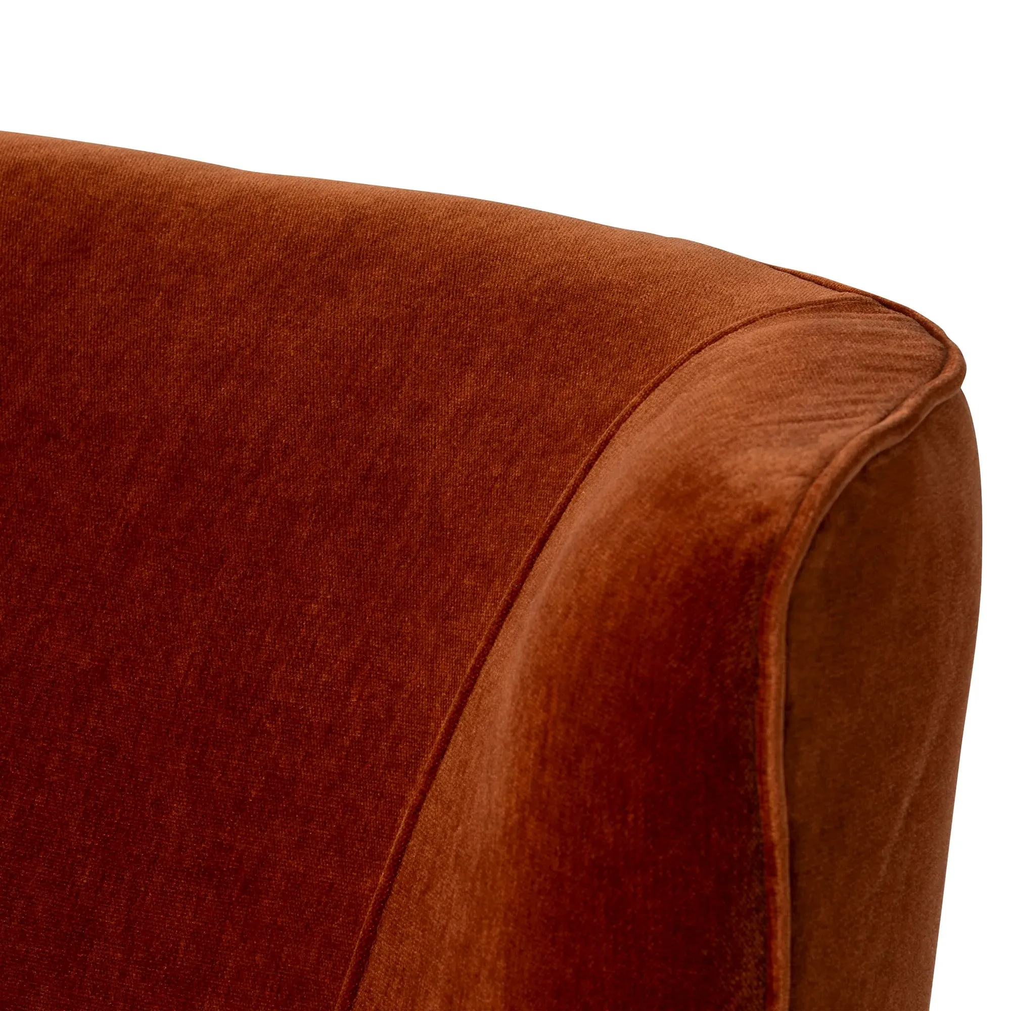Tanya Armchair - Orange, Velvet