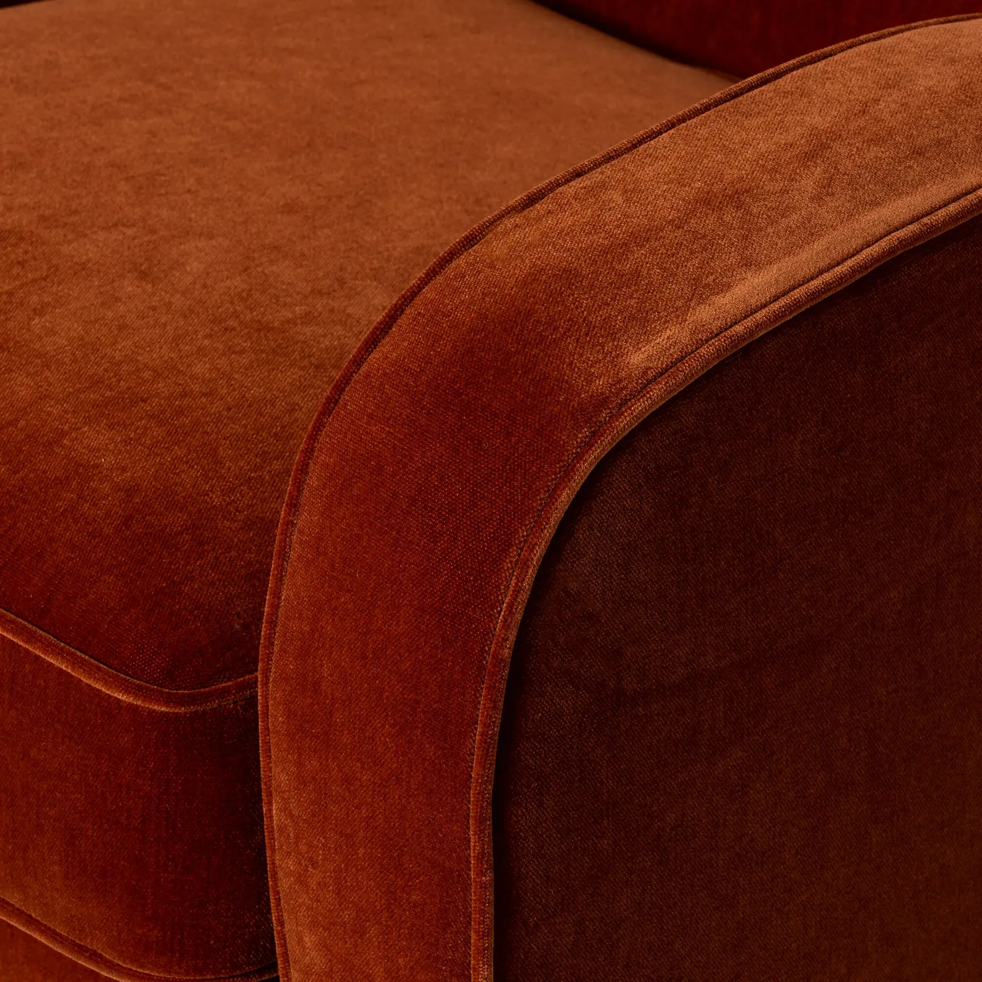 Tanya Armchair - Orange, Velvet