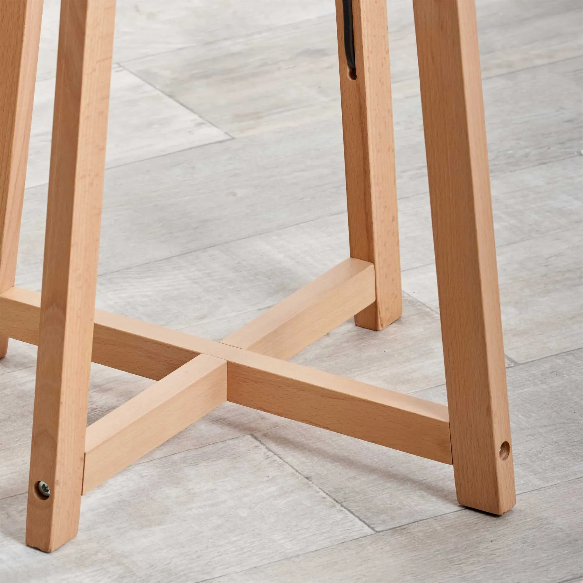 Tapered Floor Lamp - White, Wood