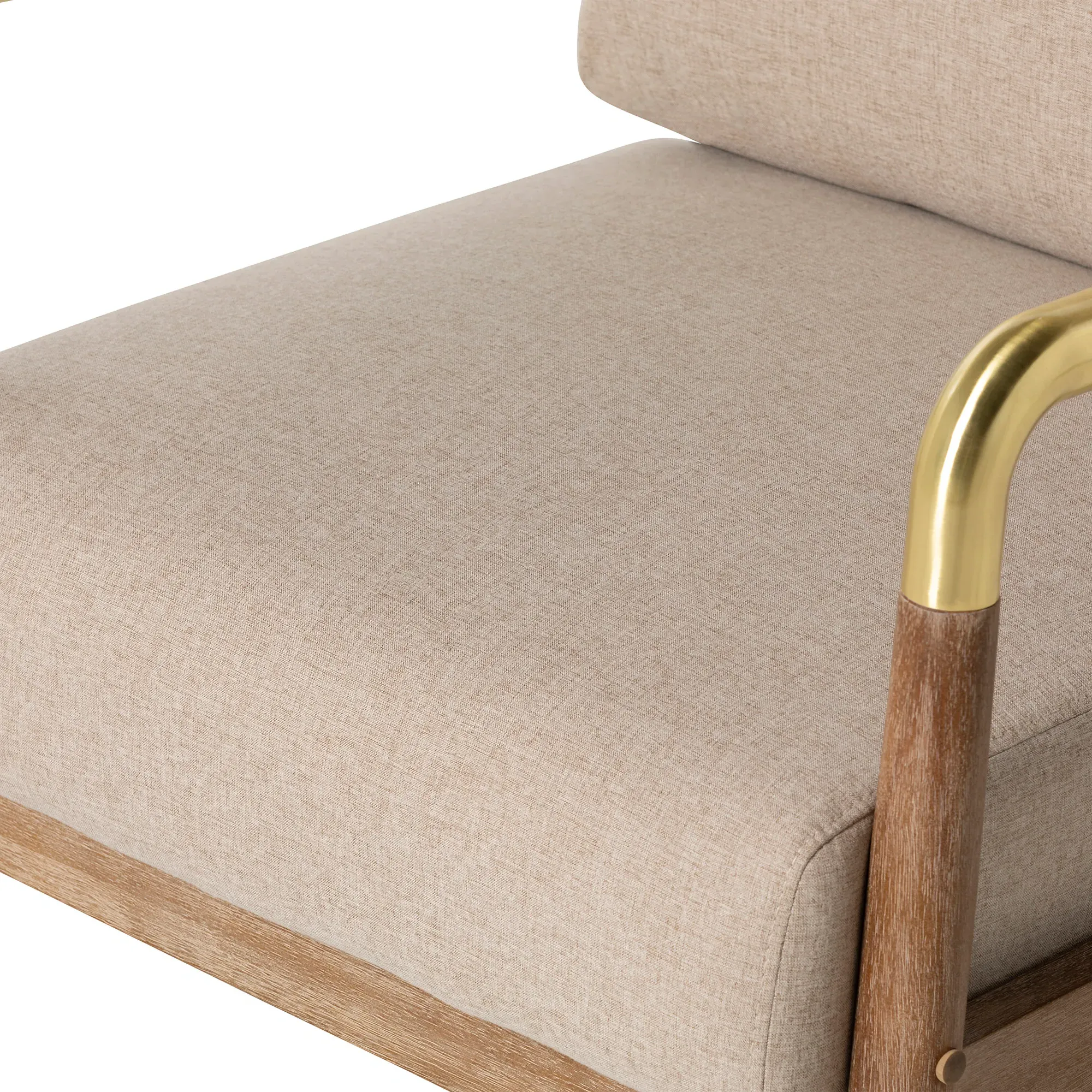Tarron Armchair - Neutral, Cashmere Fabric