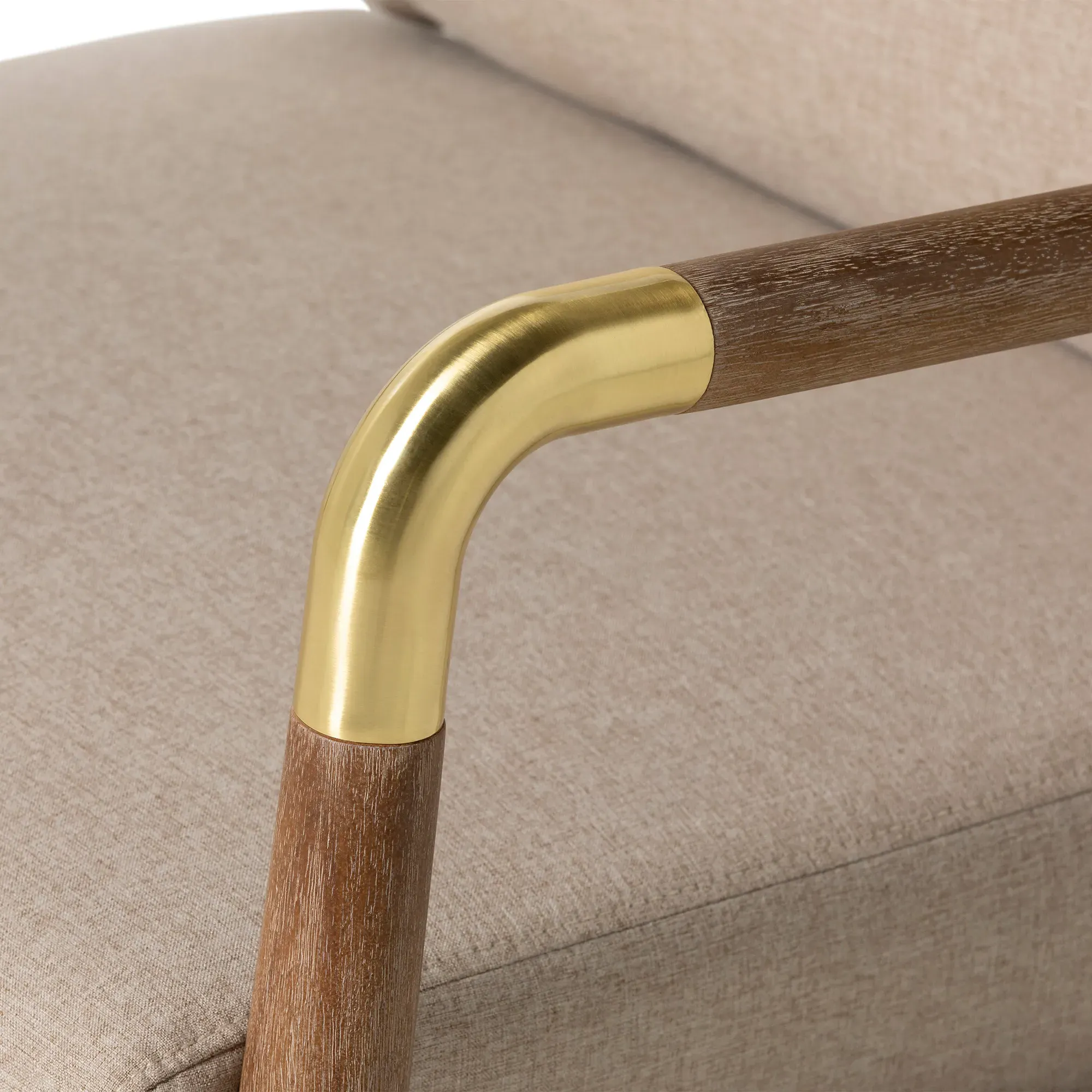 Tarron Armchair - Neutral, Cashmere Fabric