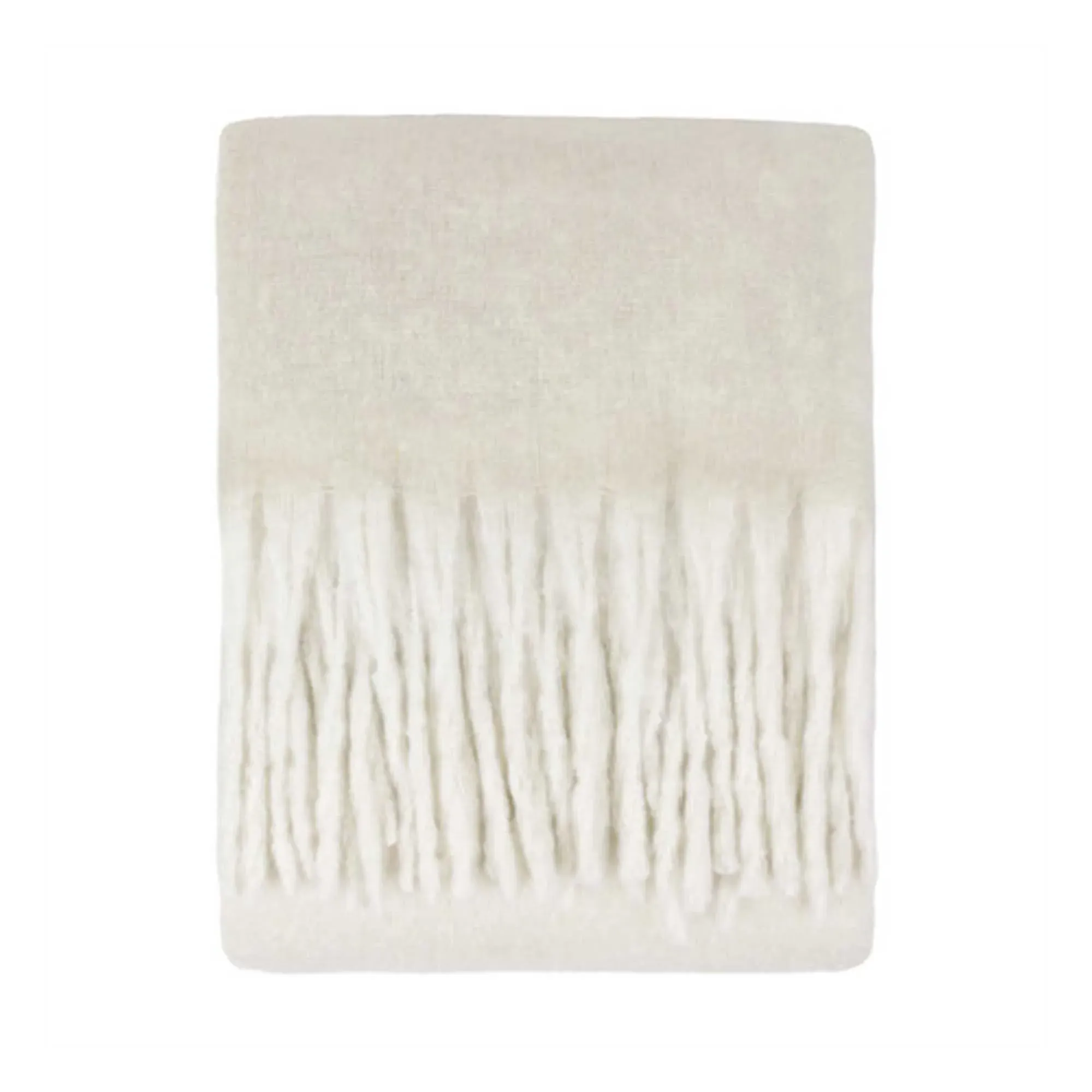 Tasselled Throw Blanket - Neutral, Polyester product