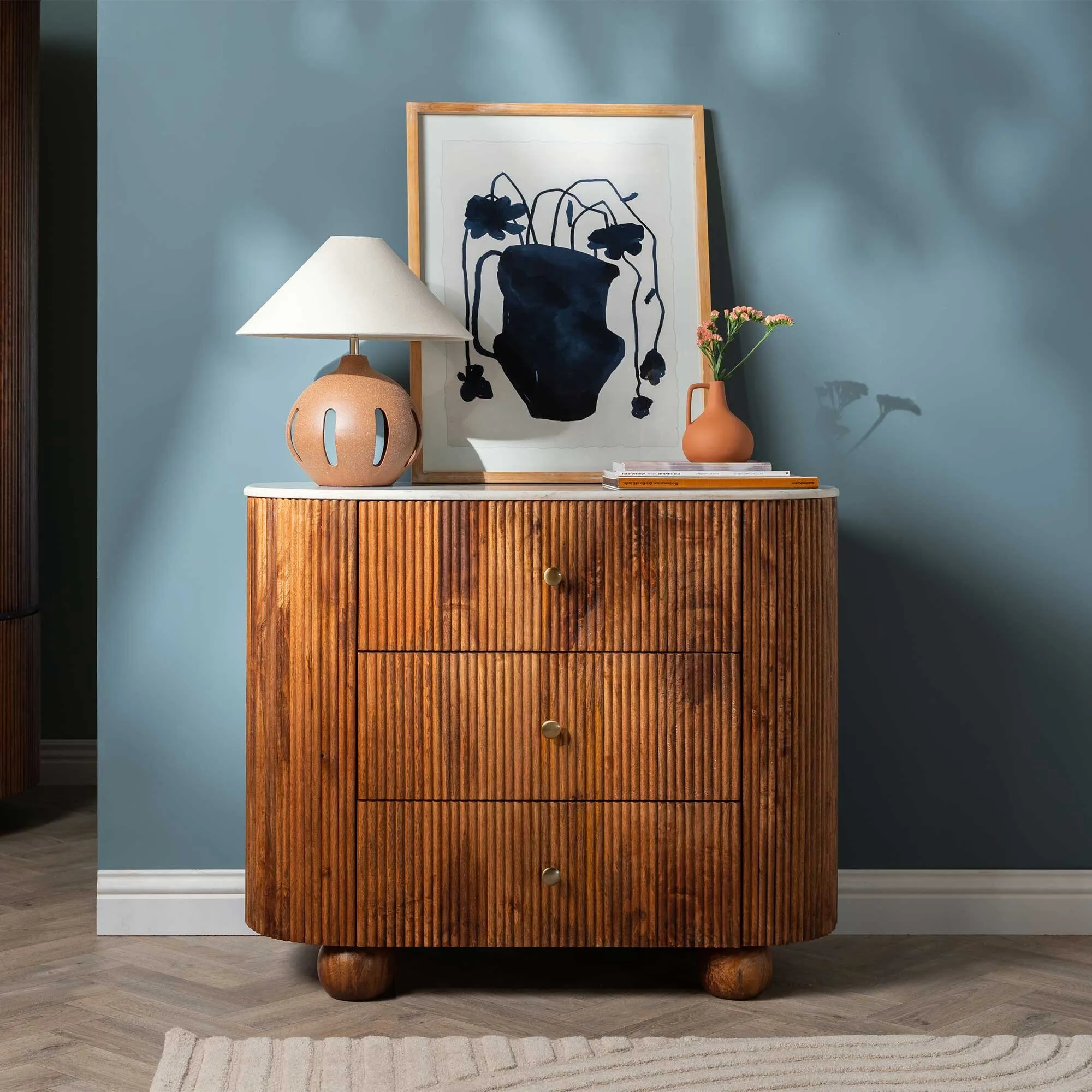 Tasso 3 Drawer Chest of Drawers - Brown, Wood