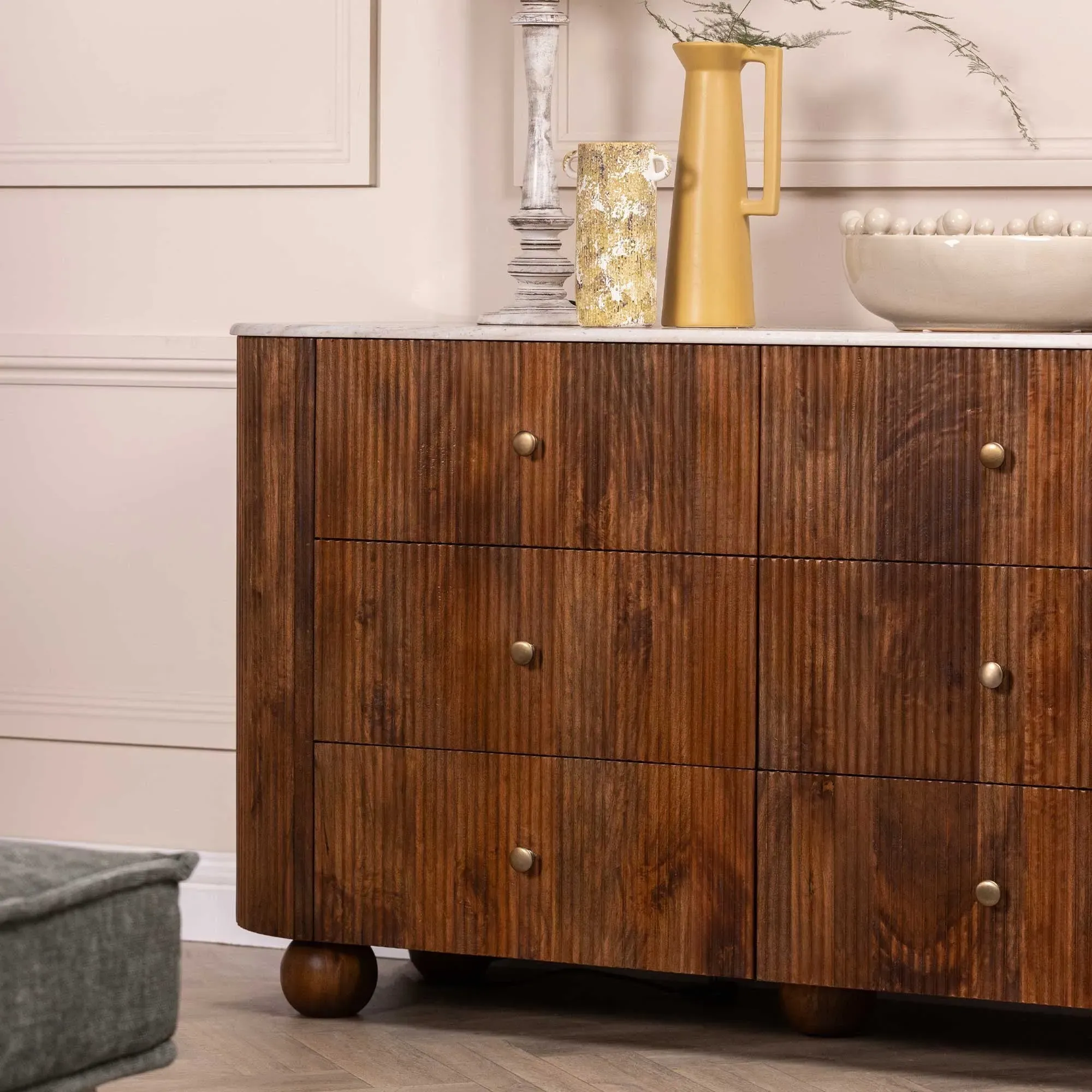 Tasso 6 Drawer Chest of Drawers - Brown, Wood