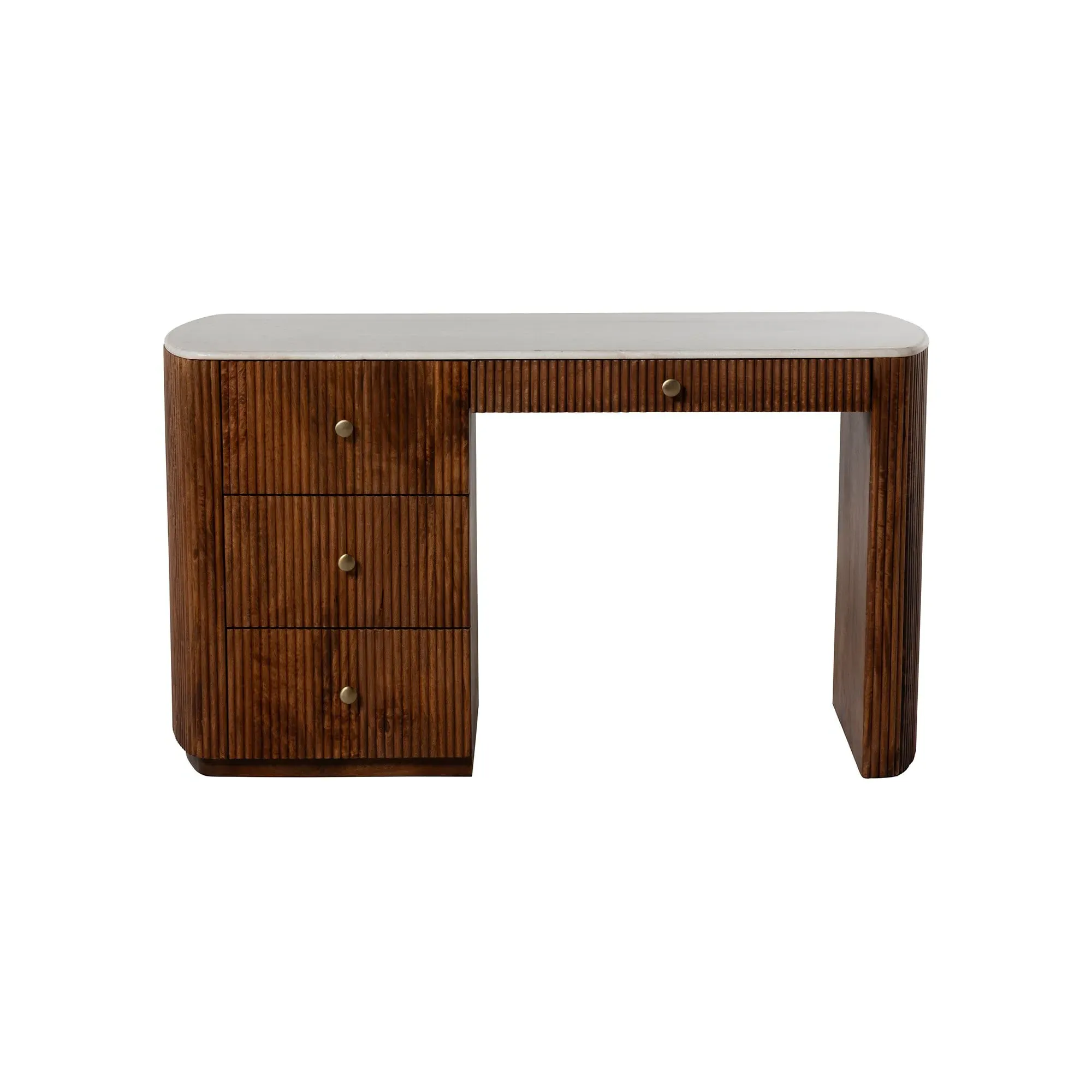 Tasso Desk with Drawer - Brown, Mango Wood