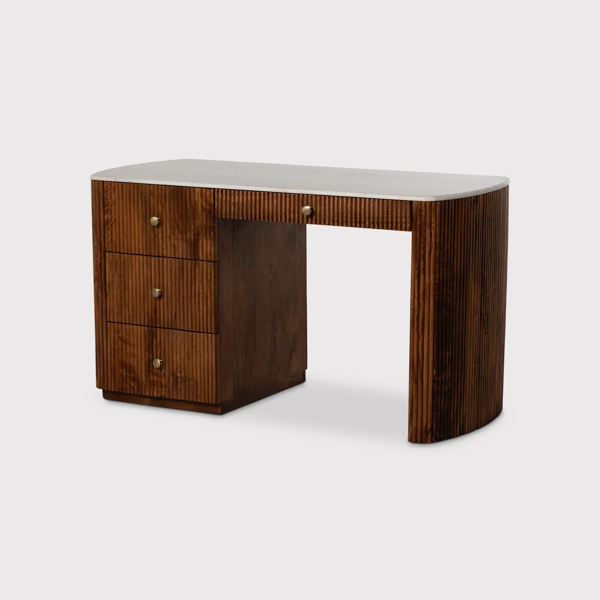 Tasso Desk with Drawer - Brown, Mango Wood image