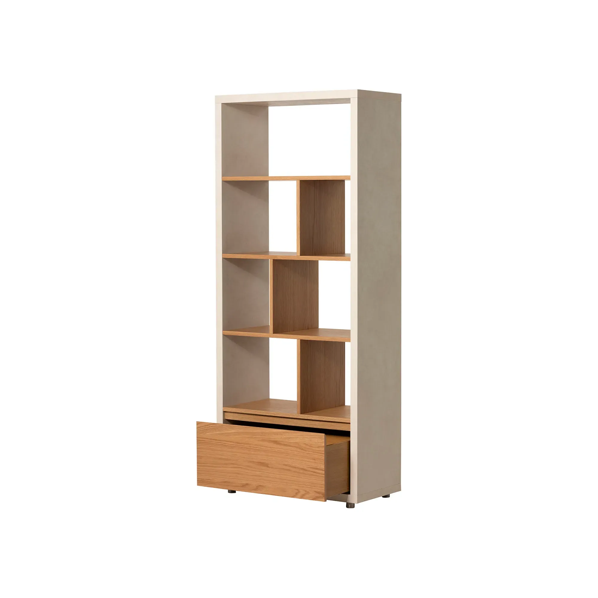 Tate Bookcase with Drawer - Brown