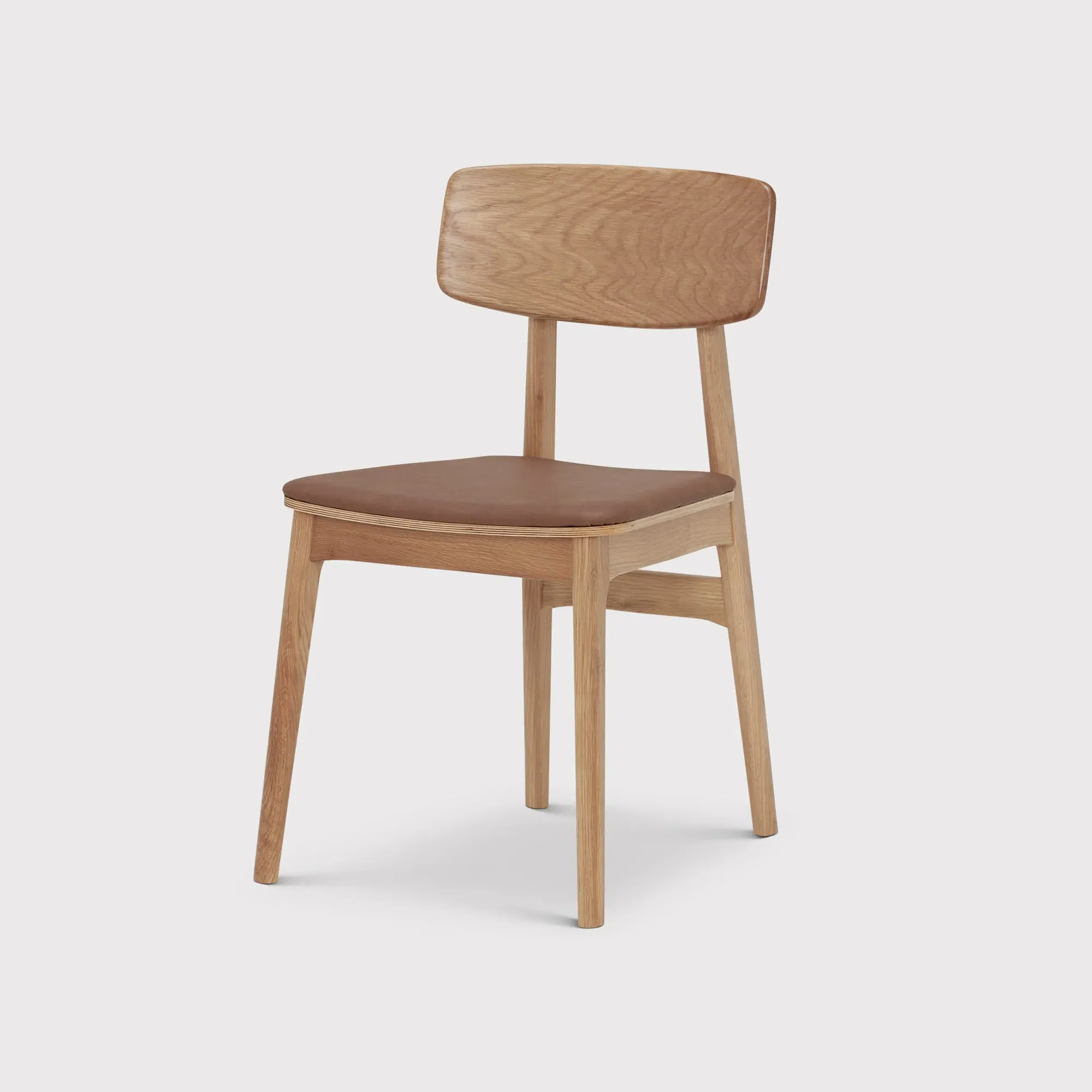 Tatum Livo Dining Chair - Brown, Oak