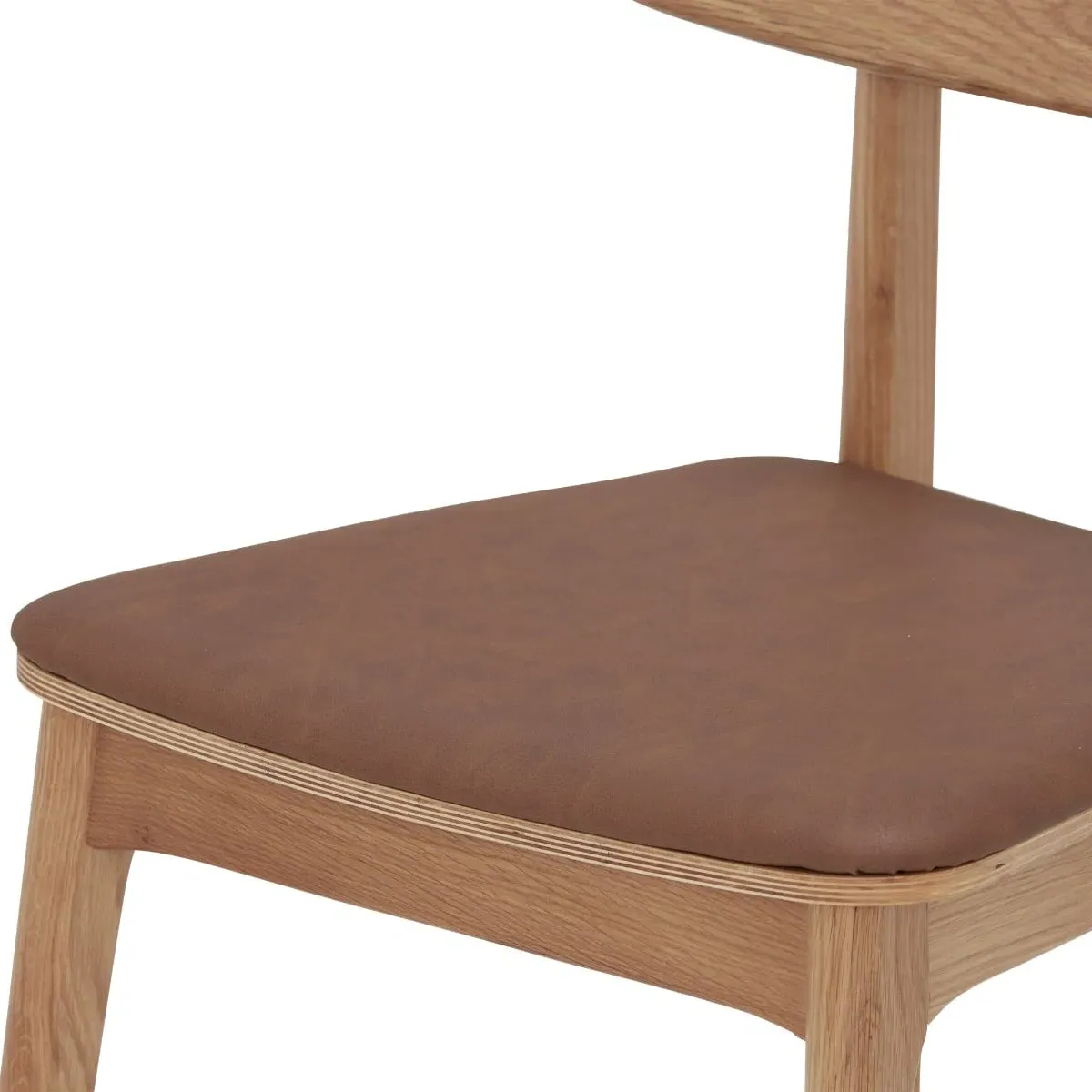 Tatum Livo Dining Chair - Brown, Oak
