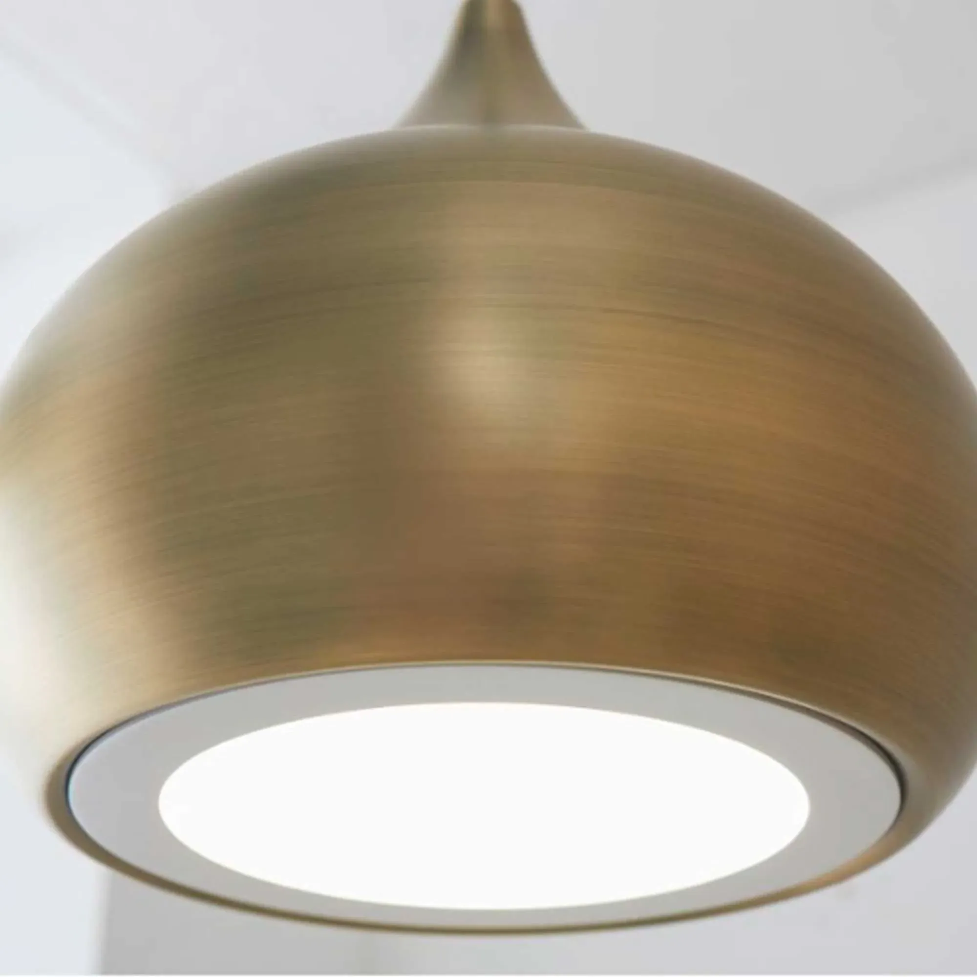 Teardrop Pendant Light - Antique Brass, Metal
