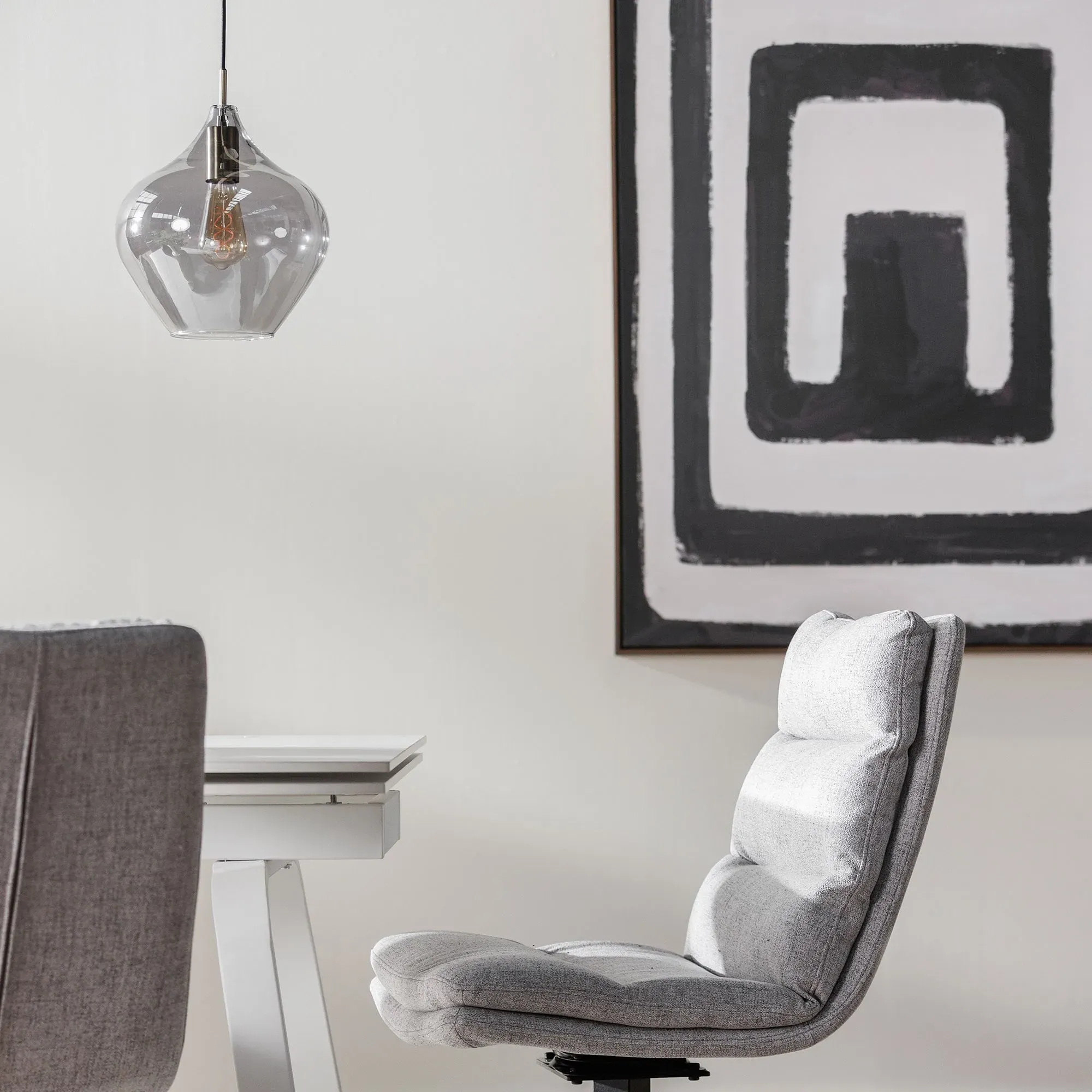 Teardrop Pendant Light - Neutral, Glass