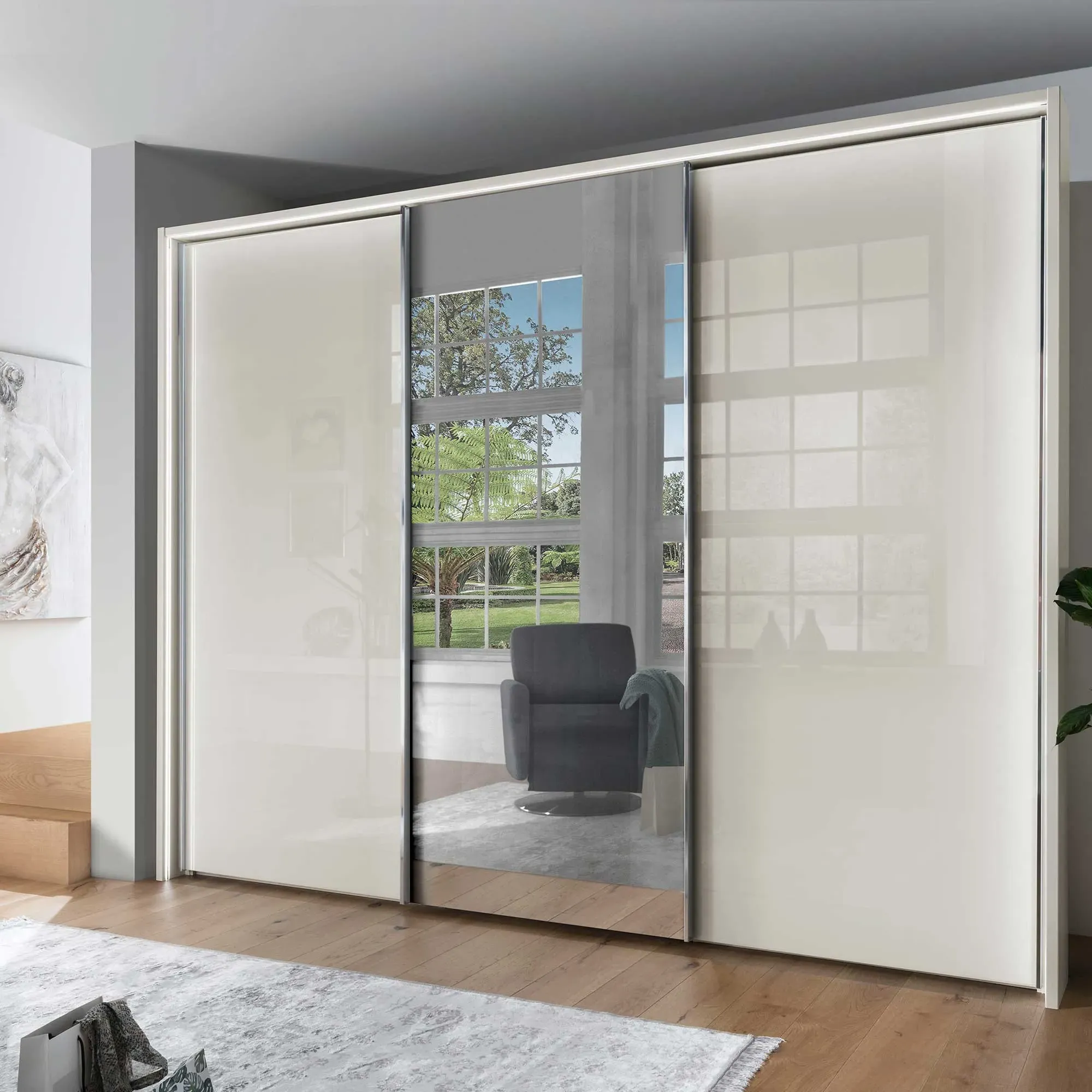 Templin 3000 3 Door Sliding Wardrobe - Neutral