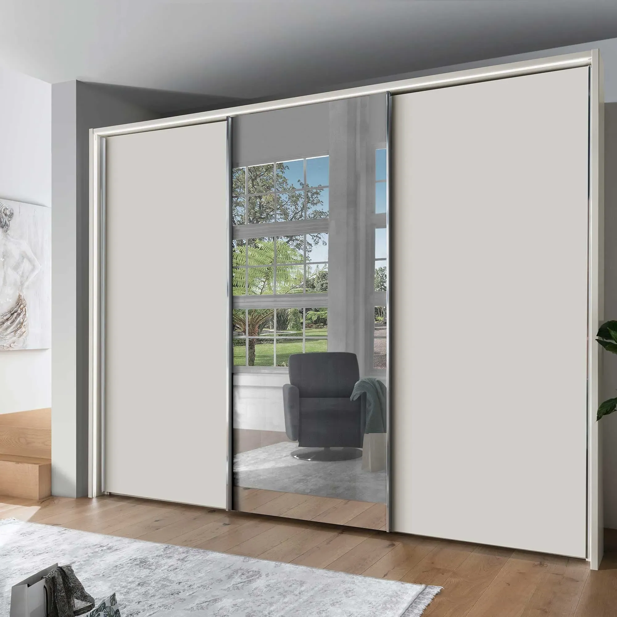 Templin 3000 3 Door Sliding Wardrobe - Neutral