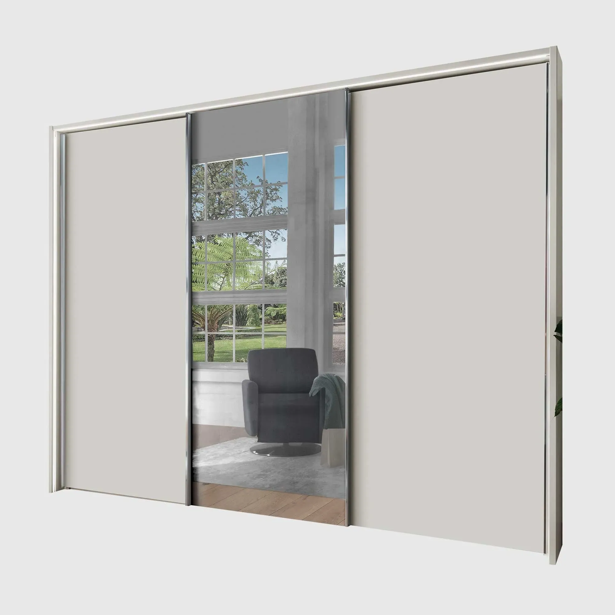 Templin 3000 3 Door Sliding Wardrobe - Neutral