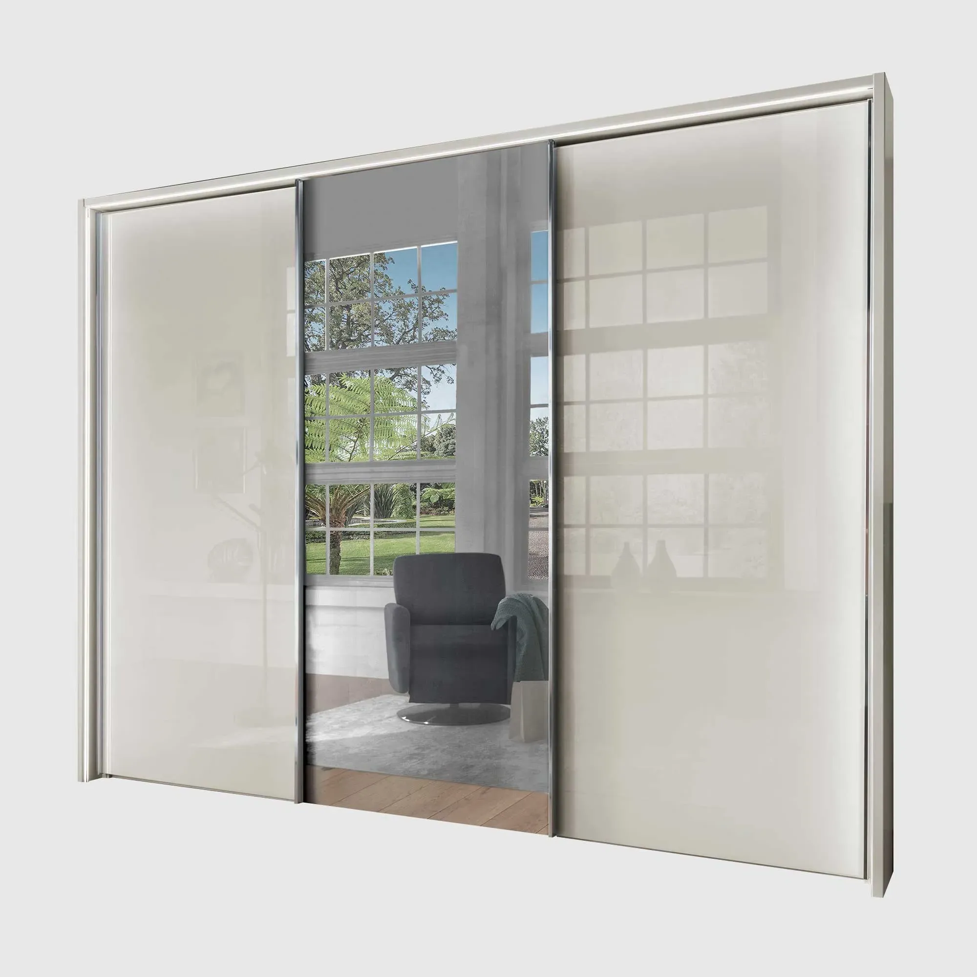 Templin 3000 3 Door Sliding Wardrobe - Neutral