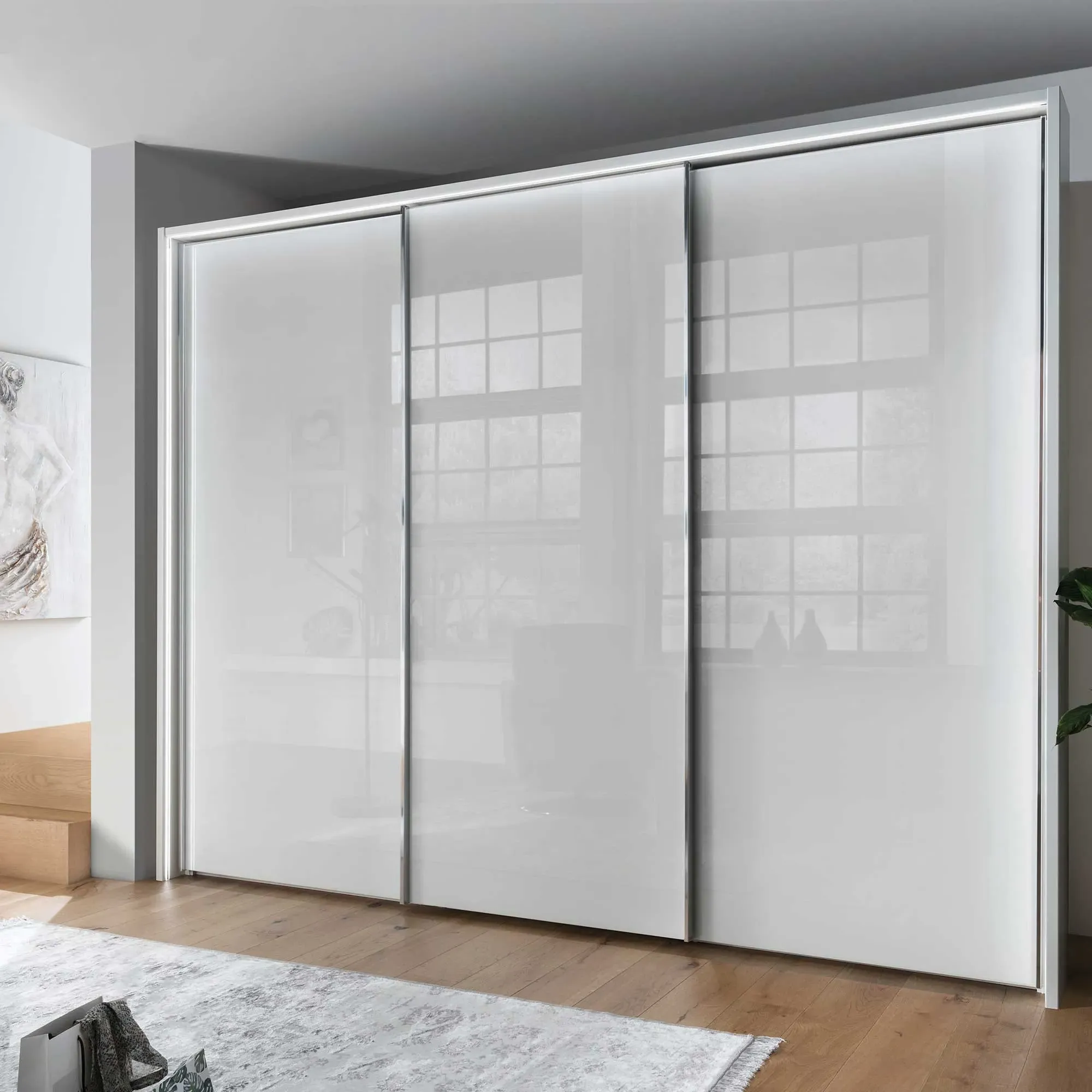 Templin 3000 3 Door Sliding Wardrobe - White