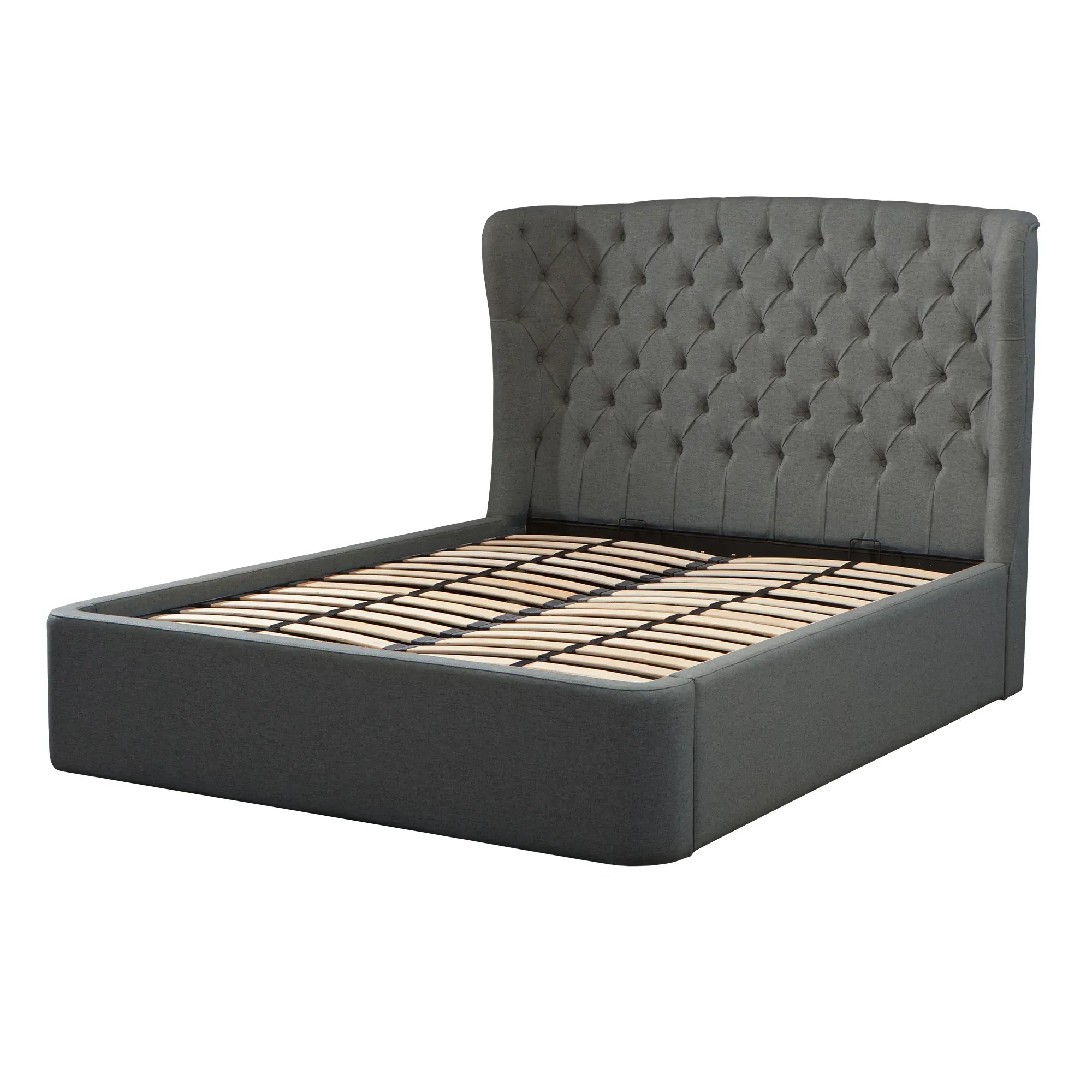 Tempur Holcot King Size Ottoman Bed - Black Fabric