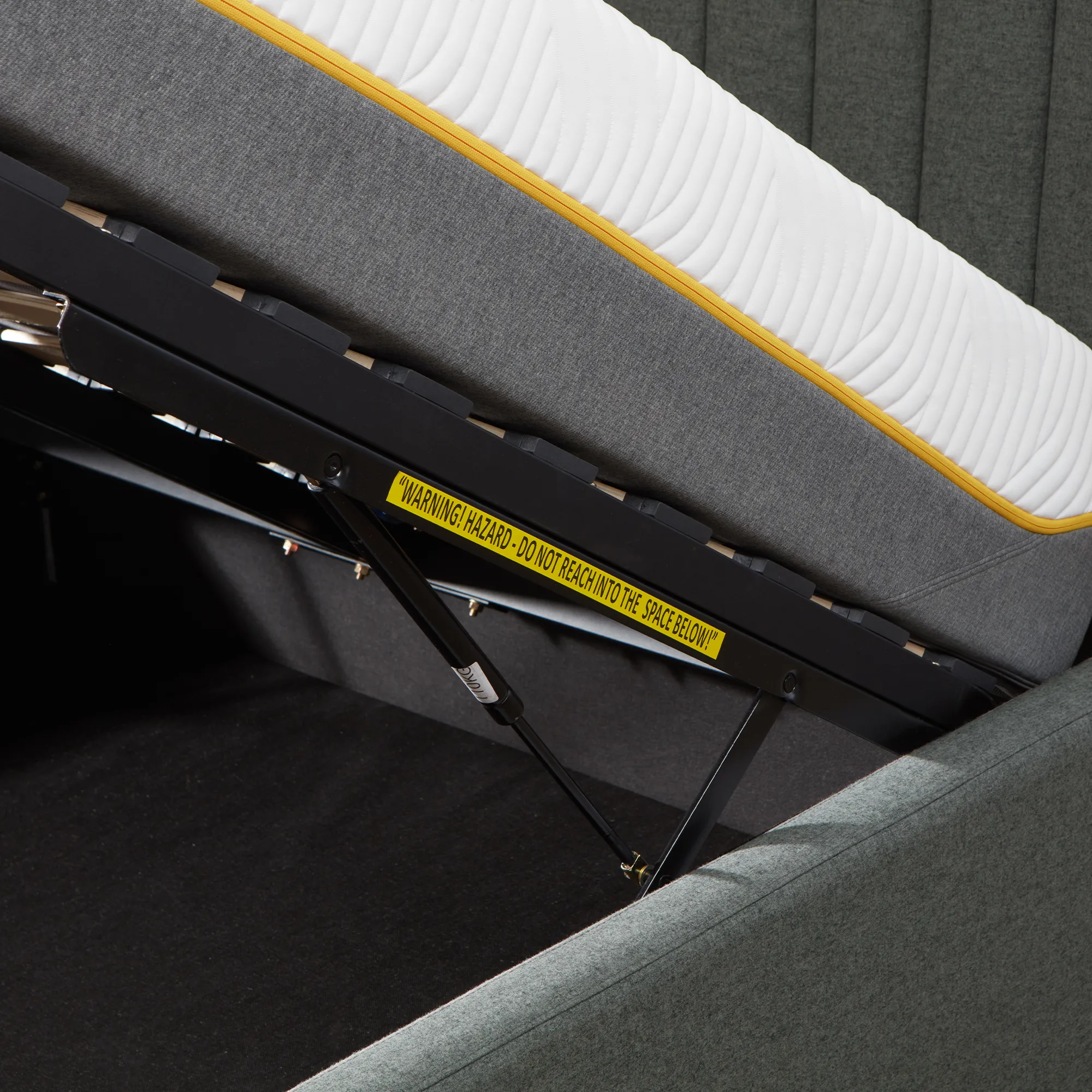 Tempur Horton King Size Ottoman Bed with Storage - Black