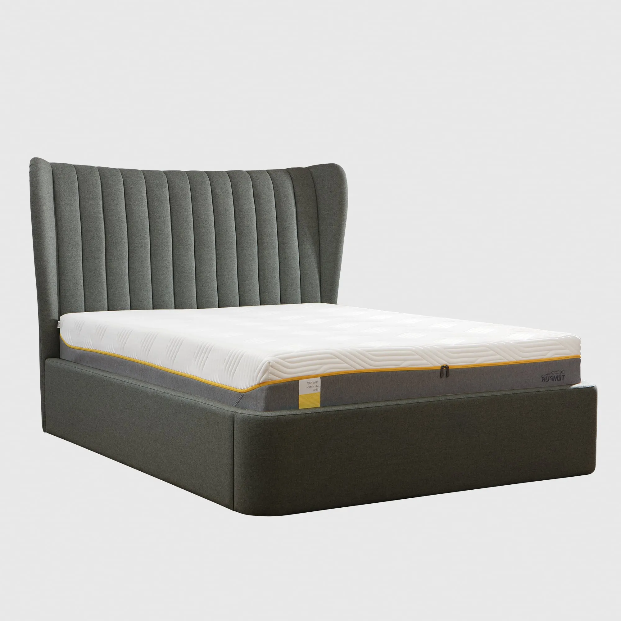 Tempur Horton King Size Ottoman Bed with Storage - Black image