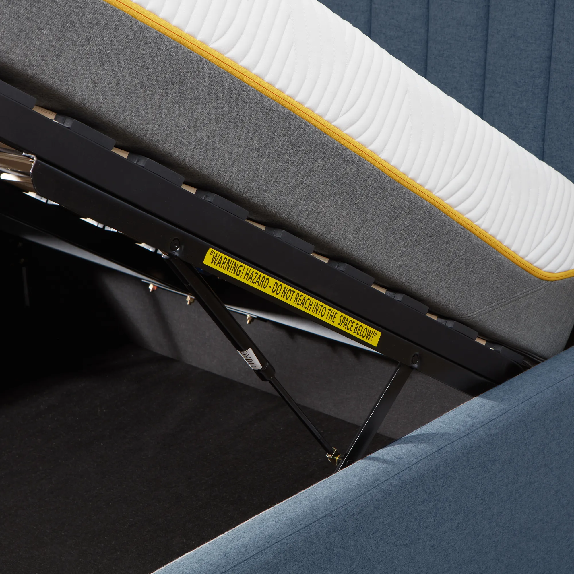 Tempur Horton Super King Ottoman Bed - Blue, Fabric