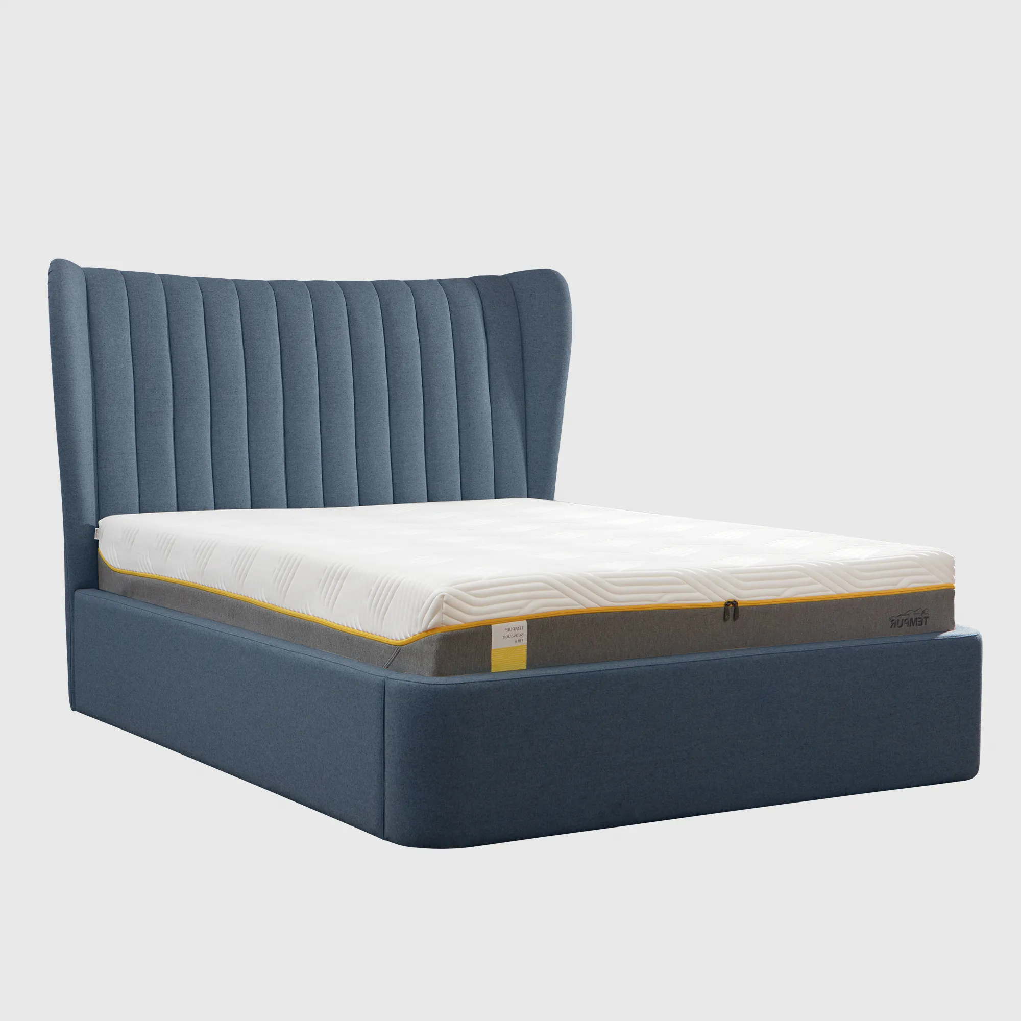 Tempur Horton Super King Ottoman Bed - Blue, Fabric image