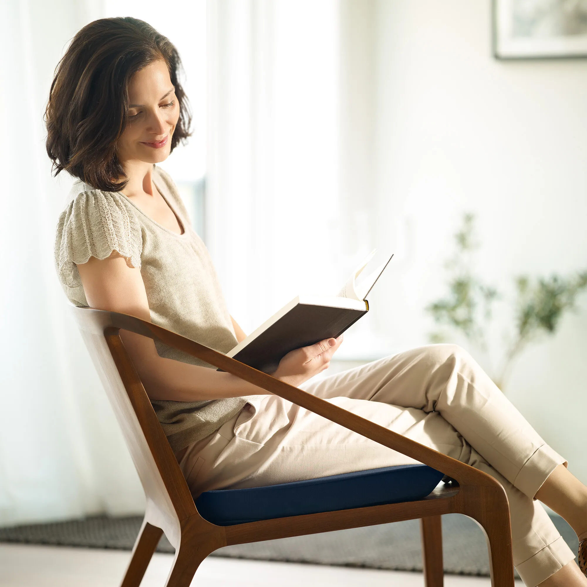 Tempur Seat Cushion - Blue, Fabric