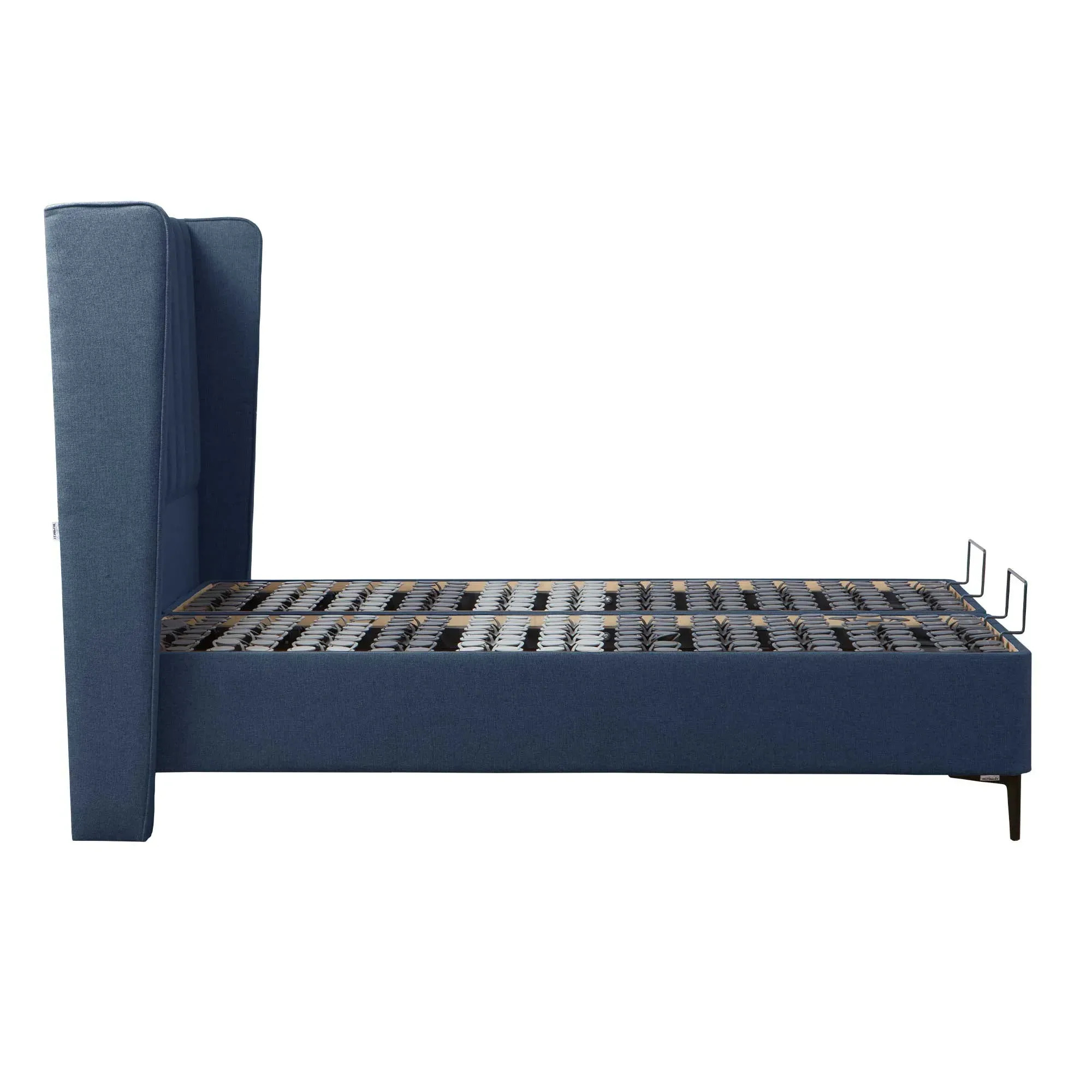 Tempur Suffolk King Size Divan Bed - Blue, Fabric