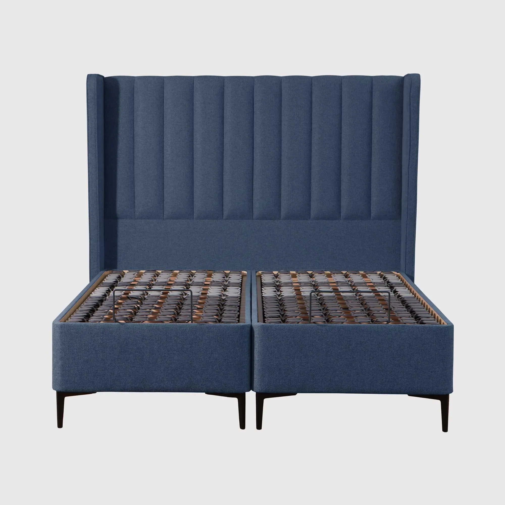 Tempur Suffolk King Size Divan Bed - Blue, Fabric image