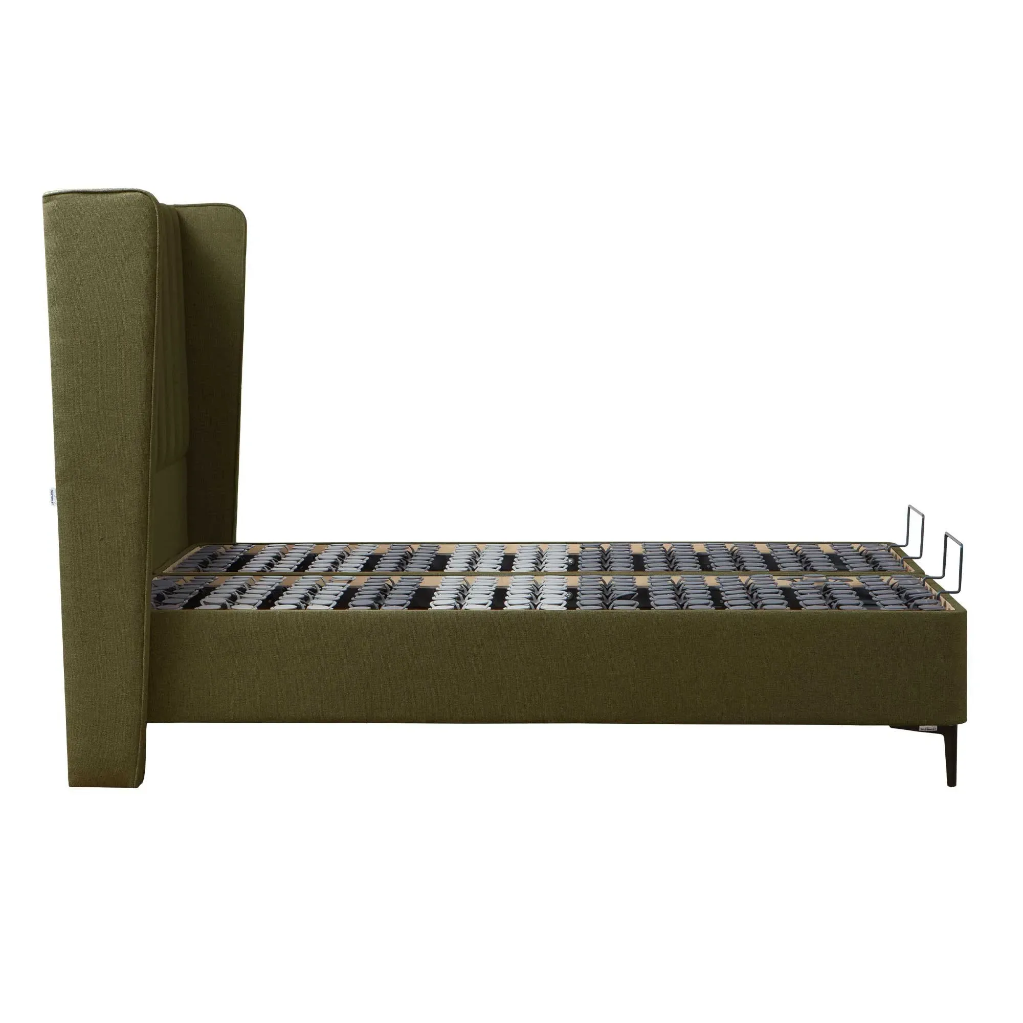 Tempur Suffolk King Size Divan Bed - Green, Fabric
