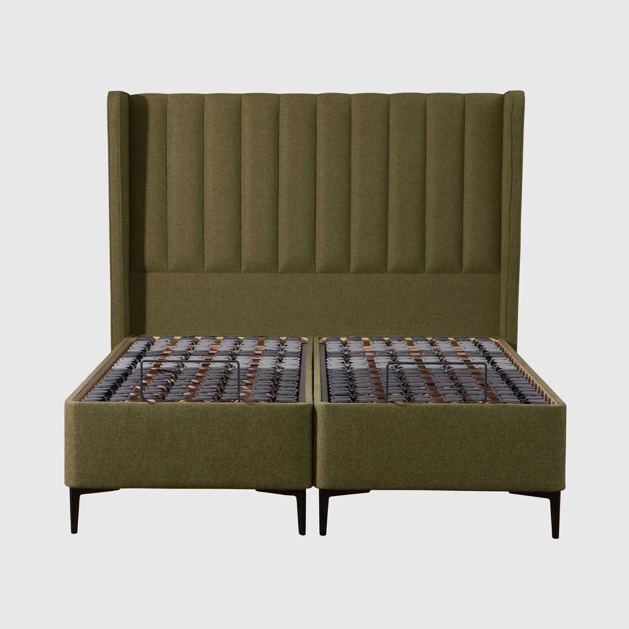 Tempur Suffolk King Size Divan Bed - Green, Fabric