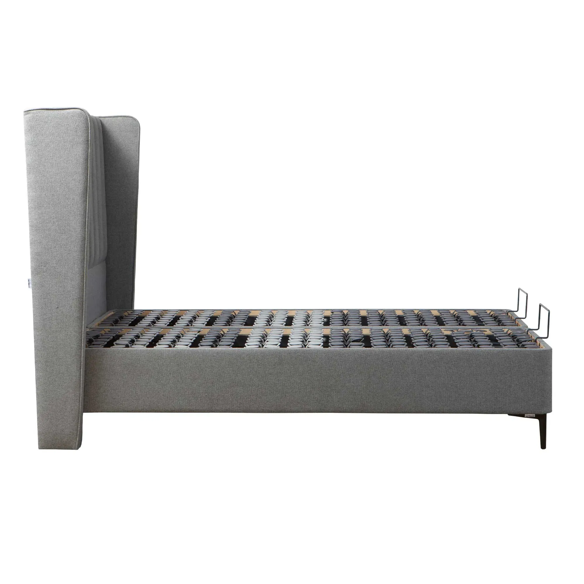 Tempur Suffolk King Size Divan Bed - Grey, Fabric