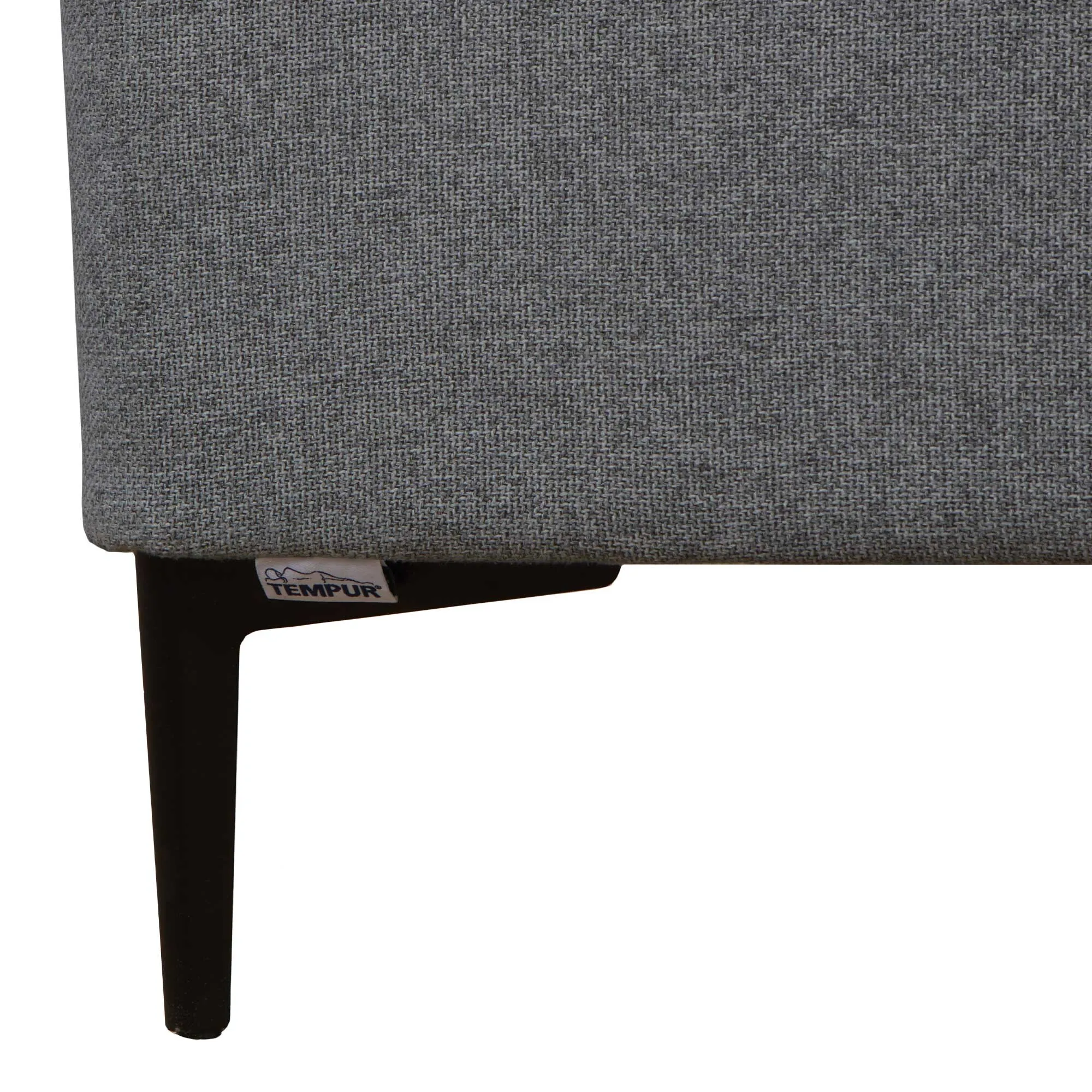Tempur Suffolk King Size Divan Bed - Grey, Fabric